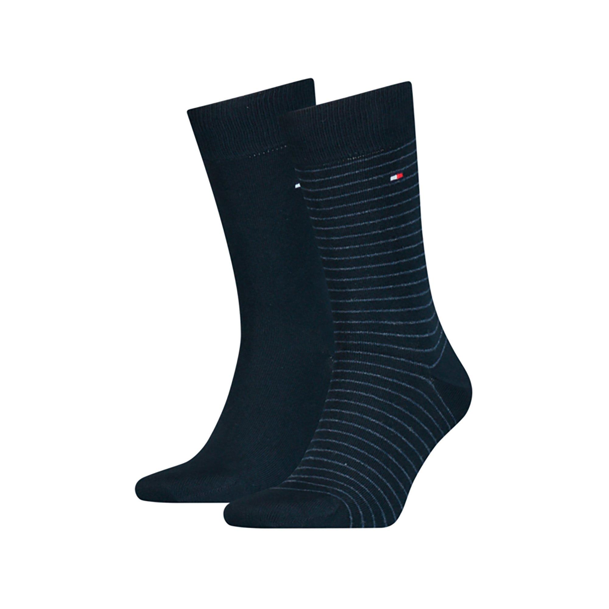 TOMMY HILFIGER TH MEN SMALL STRIPE SOCK 2P Duopack, wadenlange Socken
