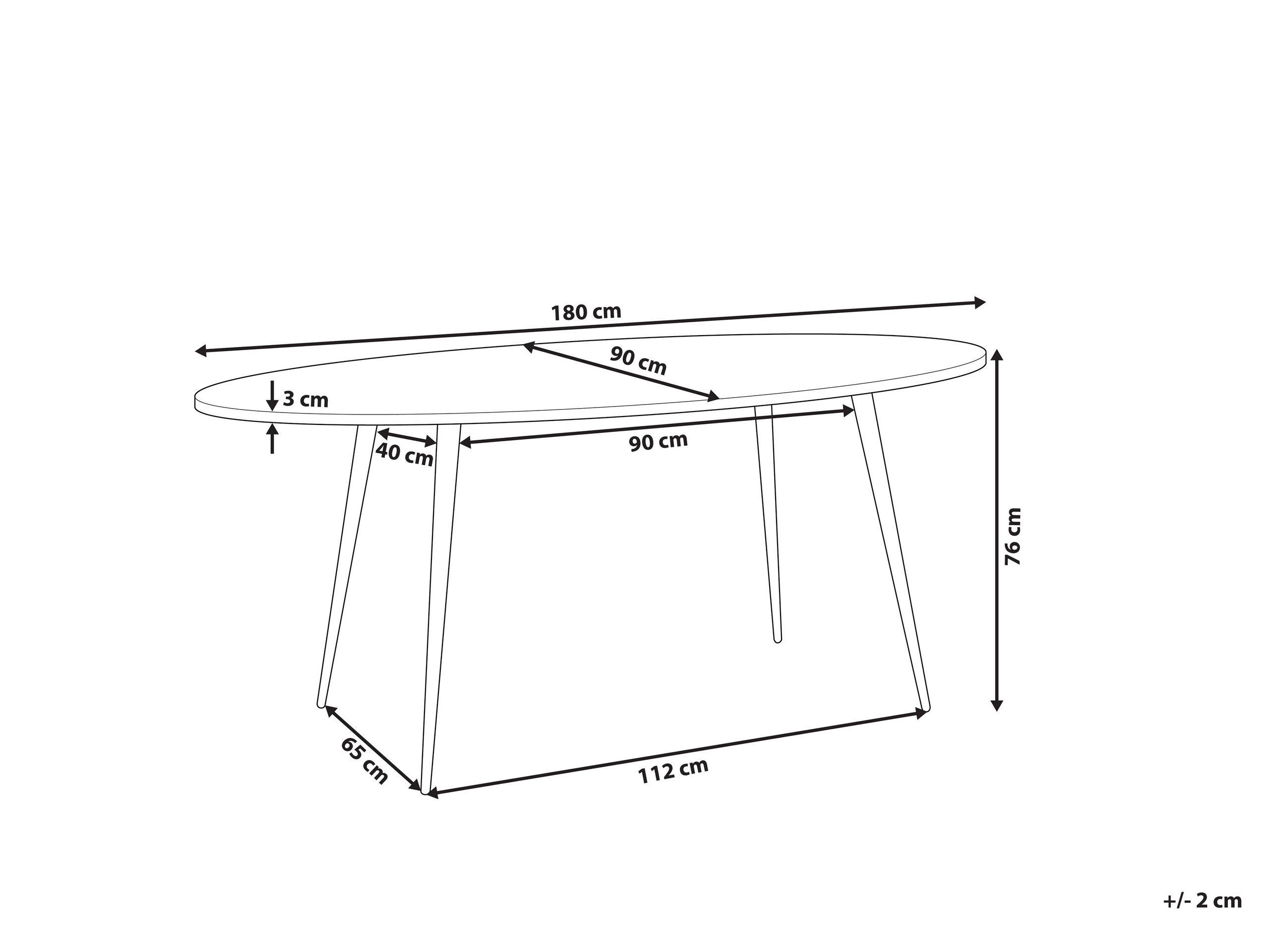 Beliani Esstisch aus MDF-Platte Modern OTTAWA