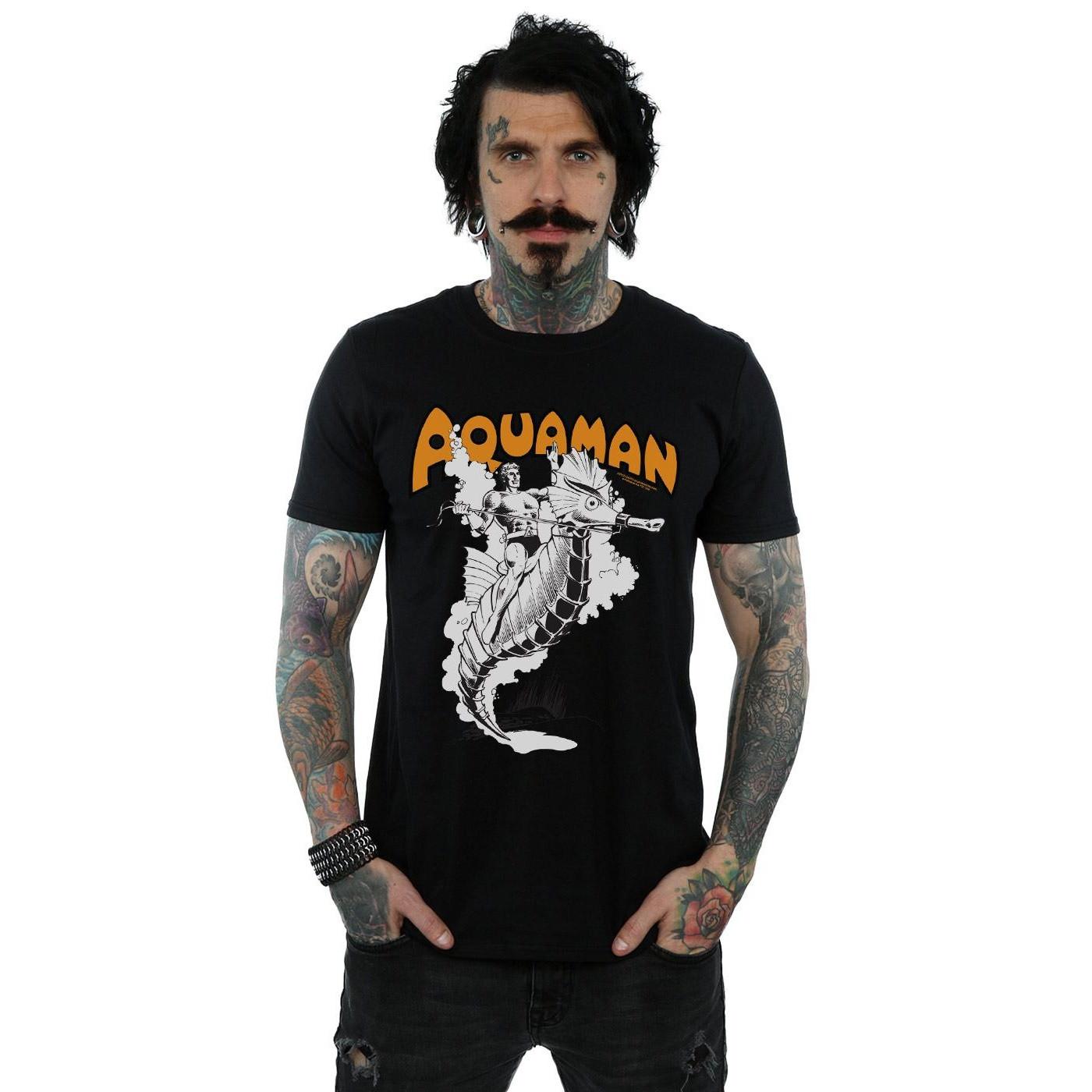 DC COMICS Aquaman Seepferdchen Print T-Shirt
