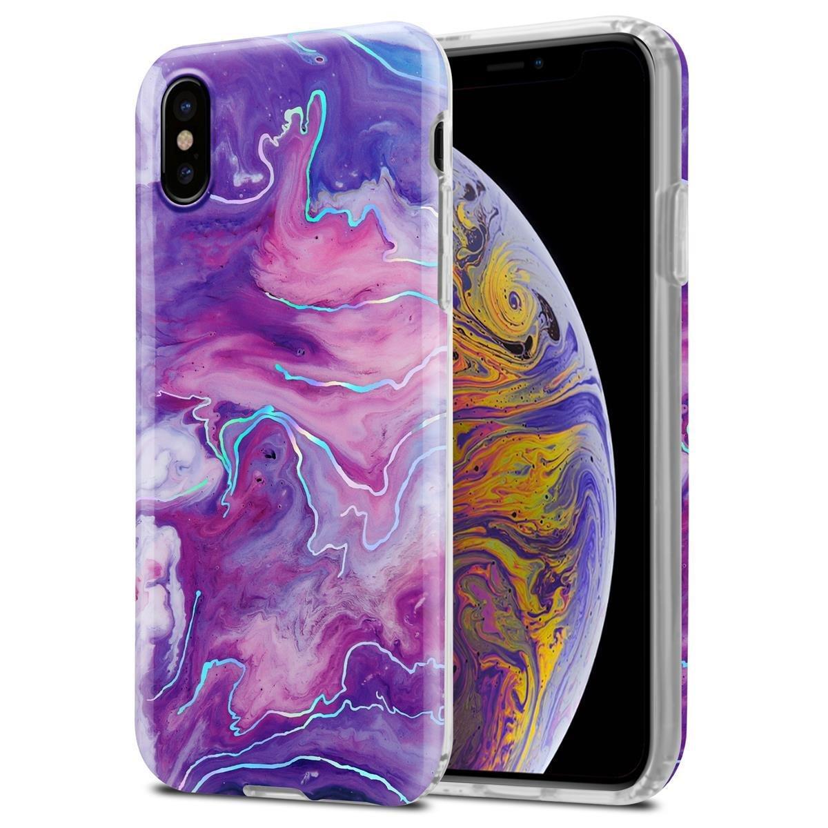 Cadorabo Hülle für Apple iPhone XS MAX aus TPU Silikon mit Muster Mosaik