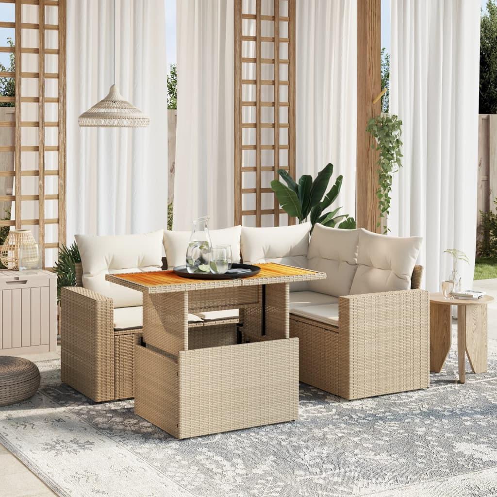 VidaXL Garten sofagarnitur poly-rattan