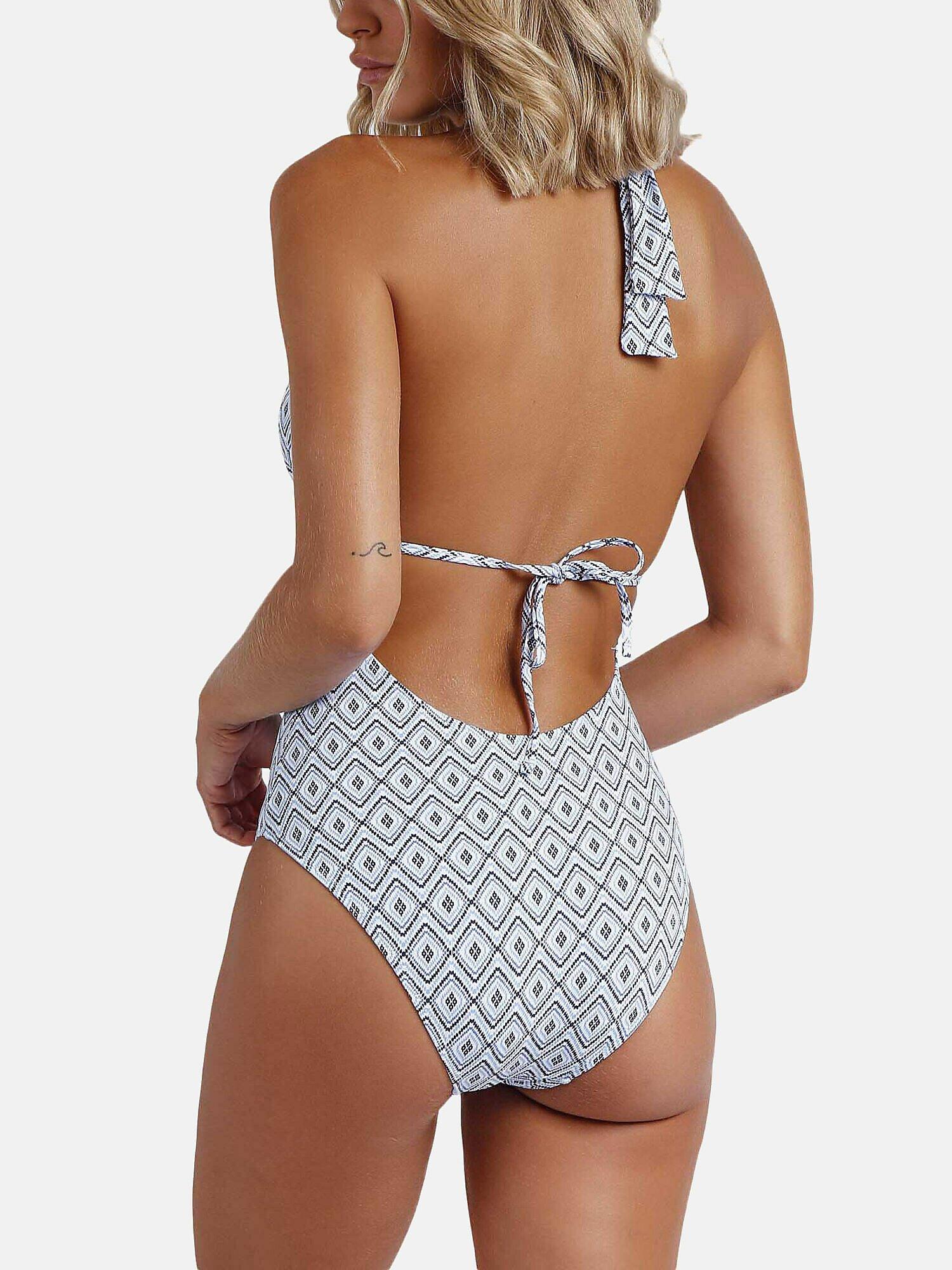 Admas Einteiliger vorgeformter Neckholder-Badeanzug Greek