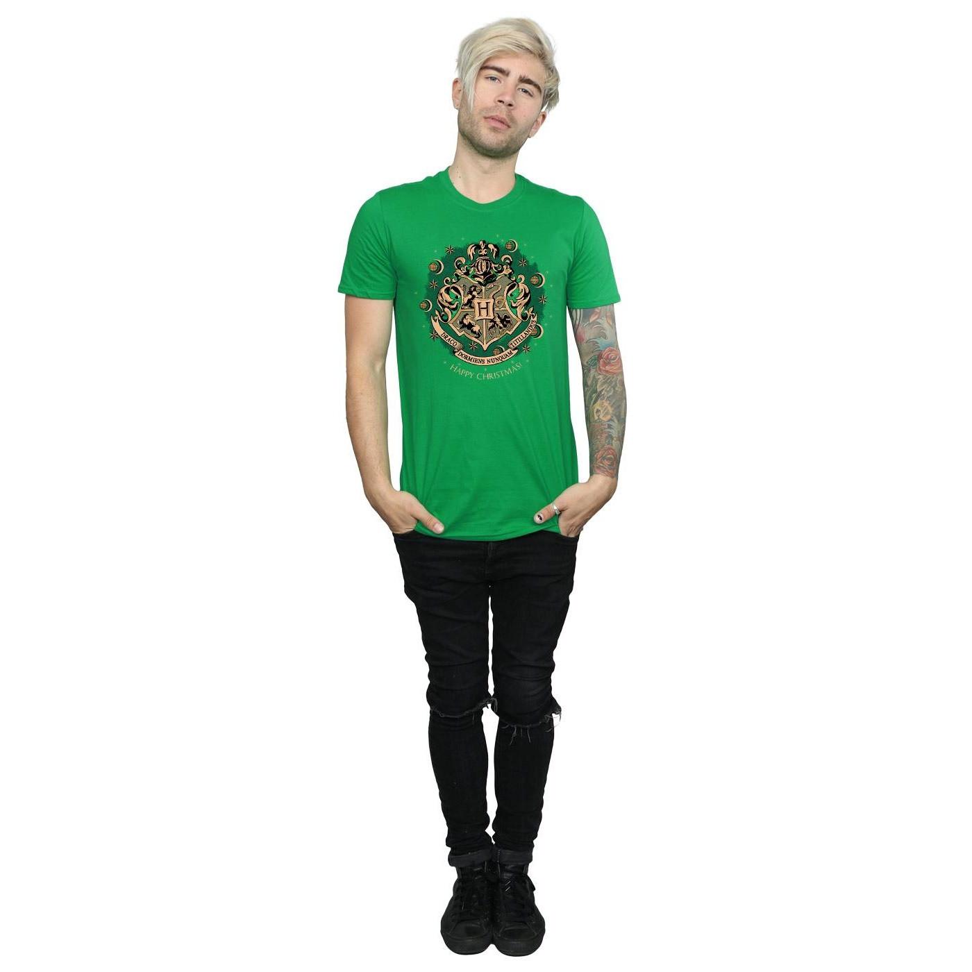 Harry Potter Hogwarts Wappen Weihnachtliches T-Shirt