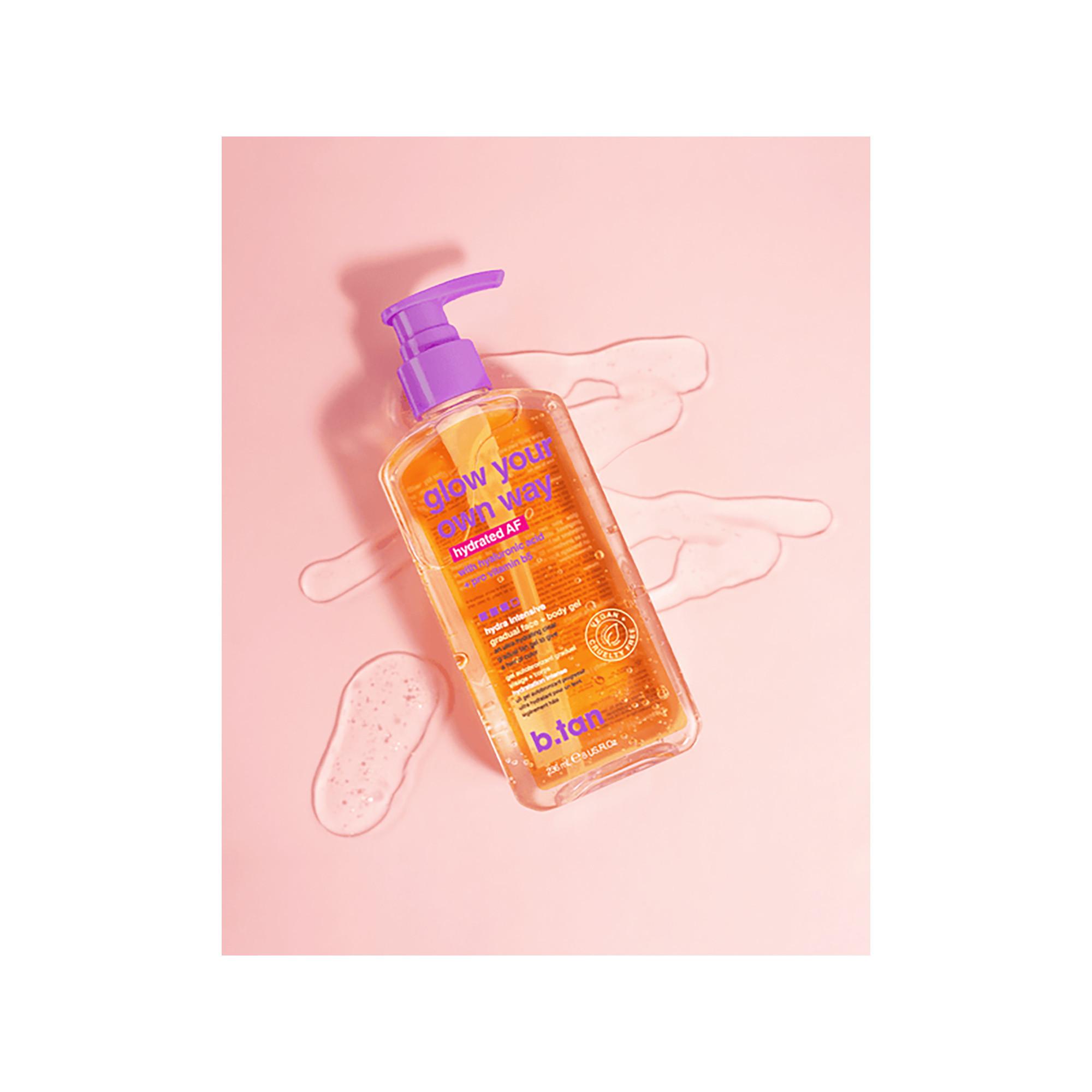 b.tan glow your own way hydrated AF - selbstbräunungsgel für gesicht und körper