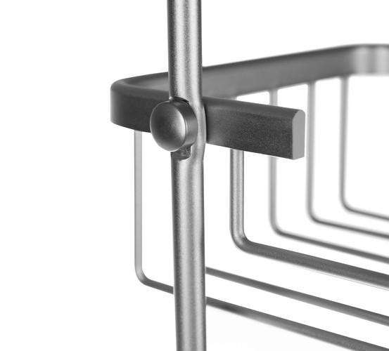 Malatec Wandmontiertes Duschregal – Silber