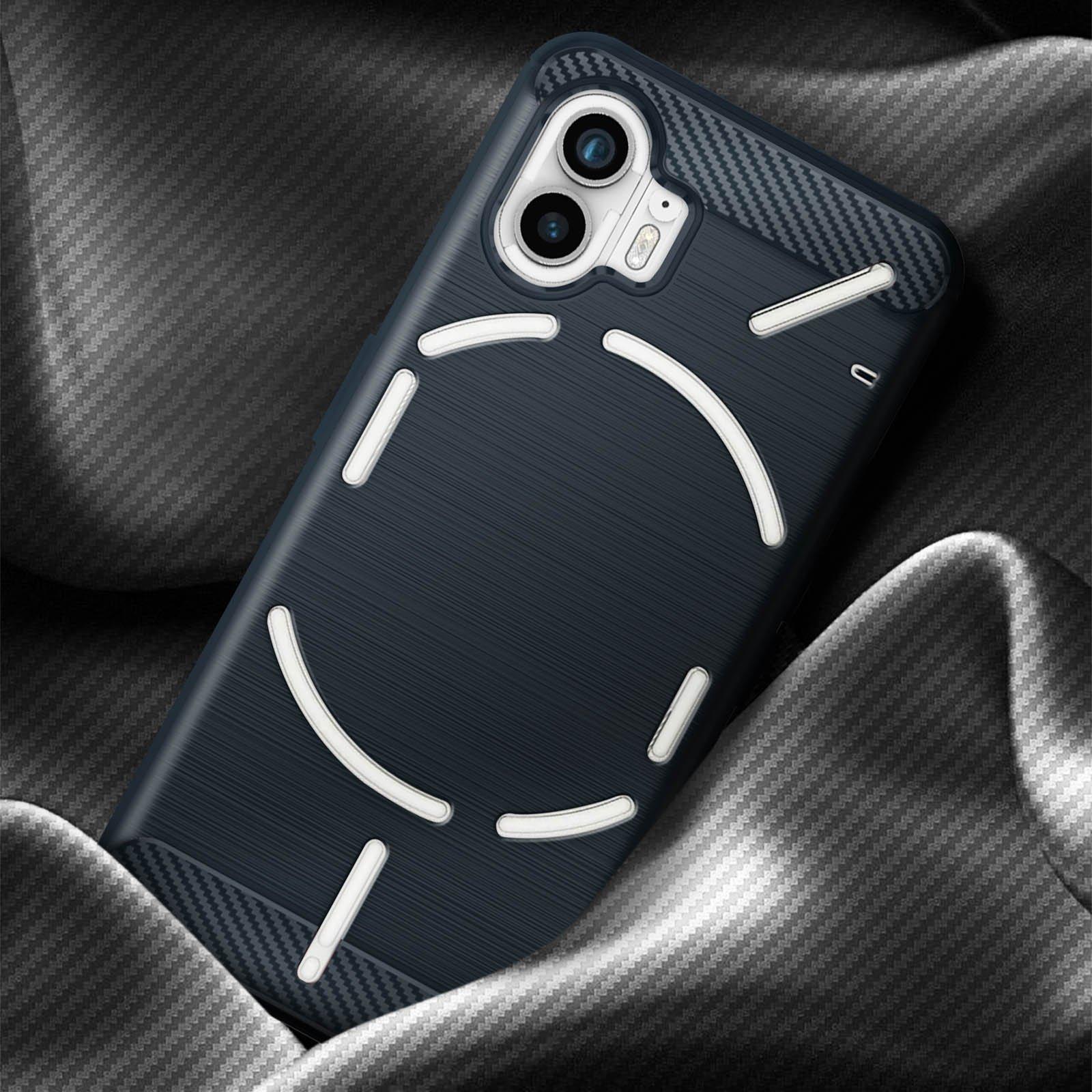 Avizar Carbon Hülle Nothing Phone 2 Dunkelblau