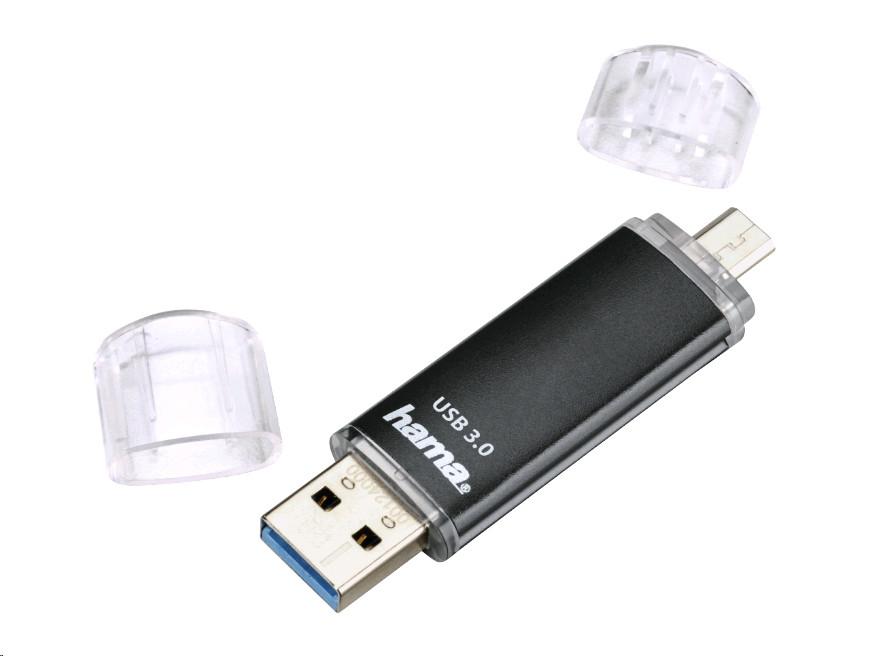 hama USB-Stick Laeta Twin - 16 GB, USB 3.0, 40MBs, Schwarz