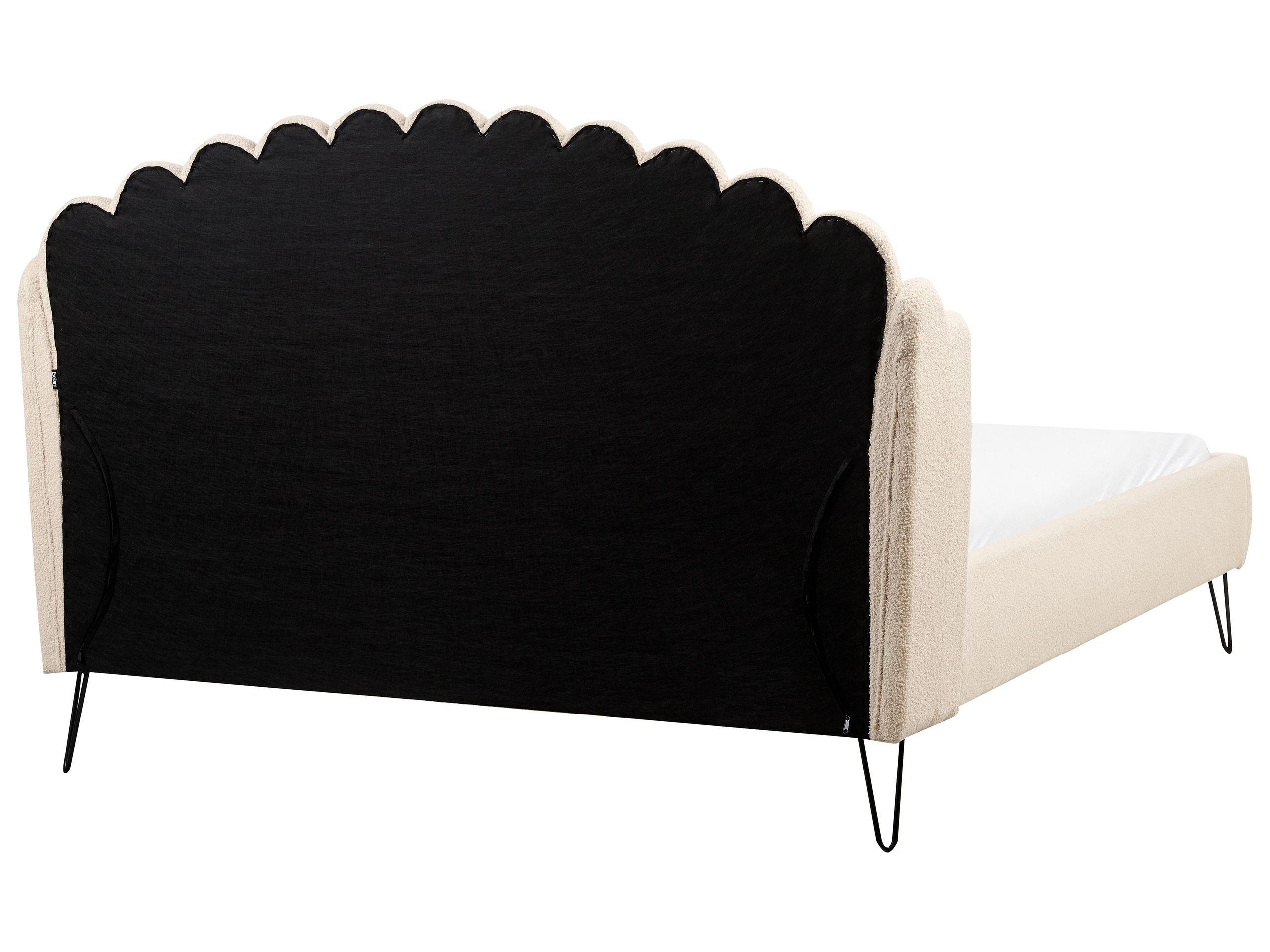 Beliani Bett mit Lattenrost aus Bouclé Retro AMBILLOU