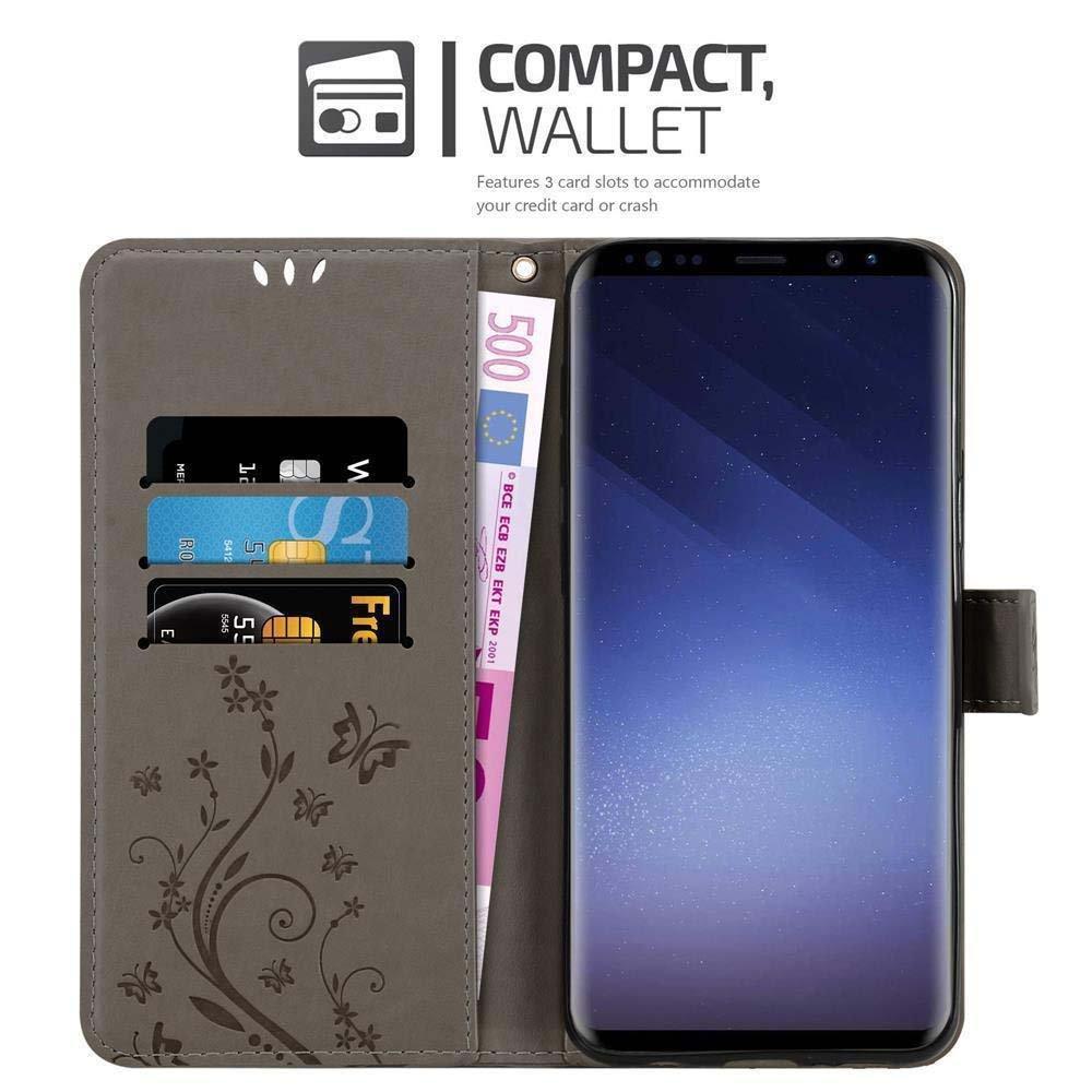 Cadorabo Hülle für Samsung Galaxy S9 Blumen Design Magnetverschluss