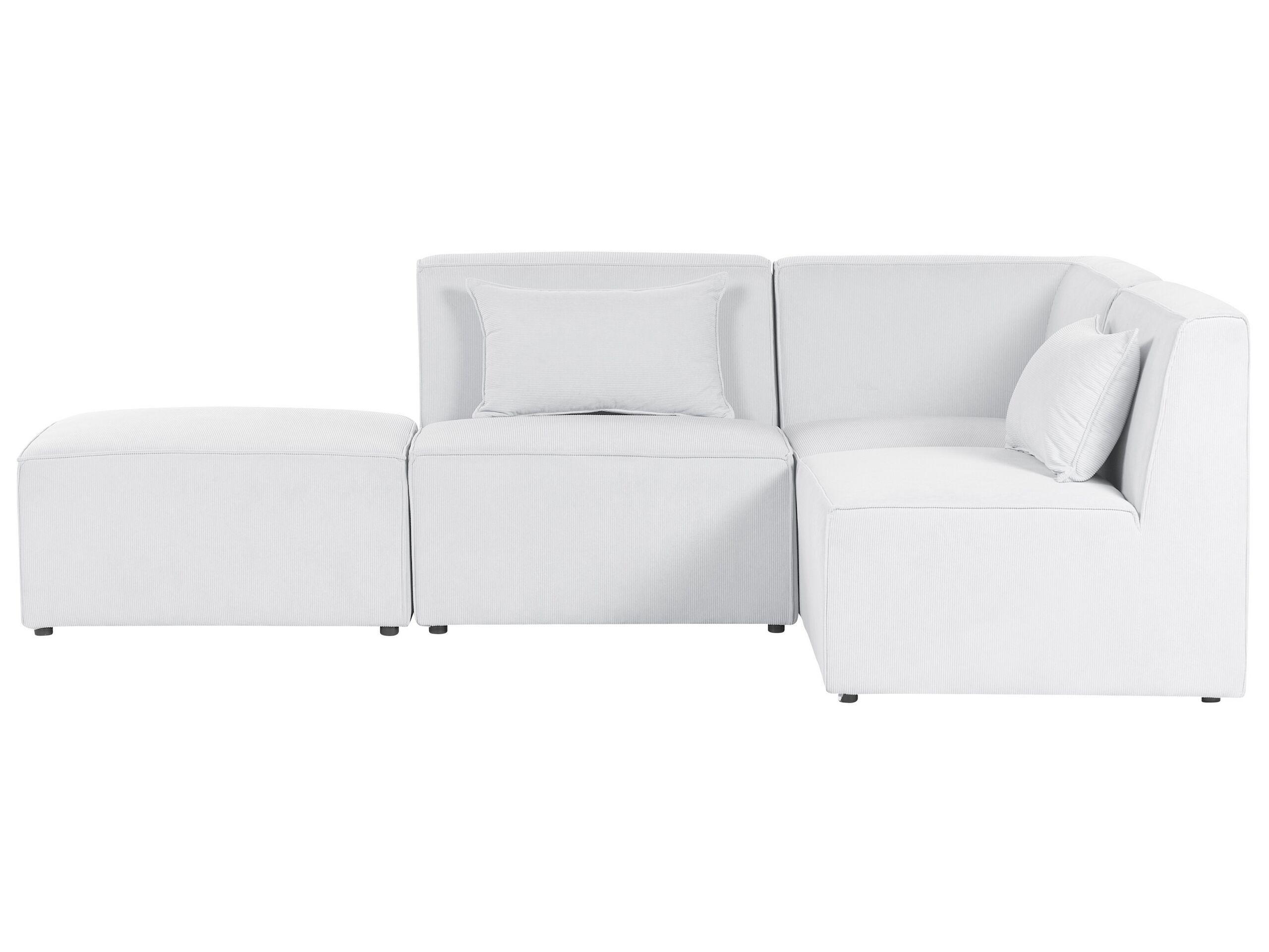 Beliani Sofa mit Ottomane aus Cord Modern LEMVIG