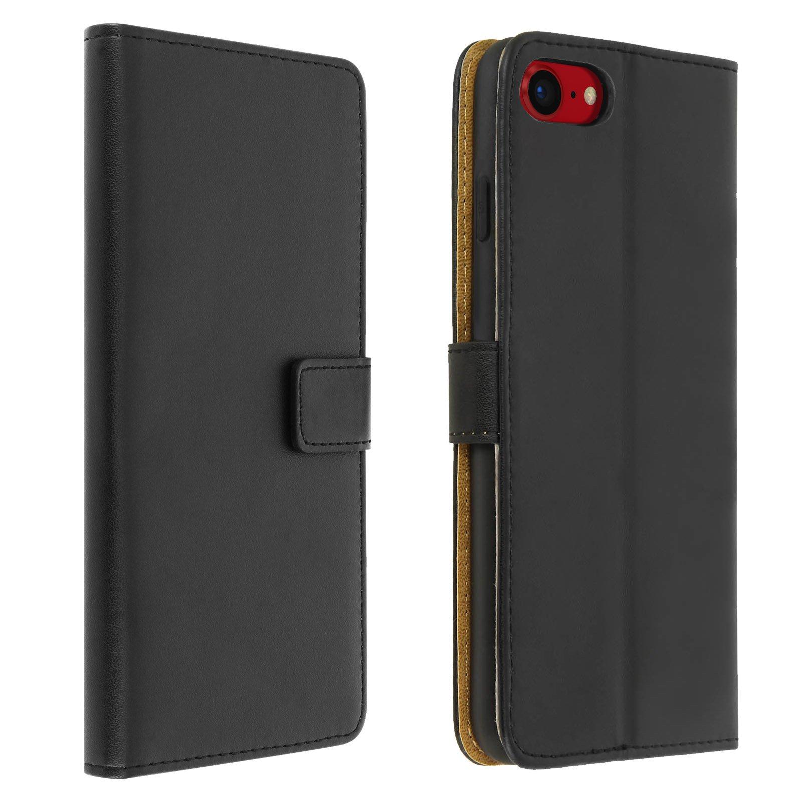 Avizar Klappetui iPhone SE 2020 / 8 / 7 Schwarz