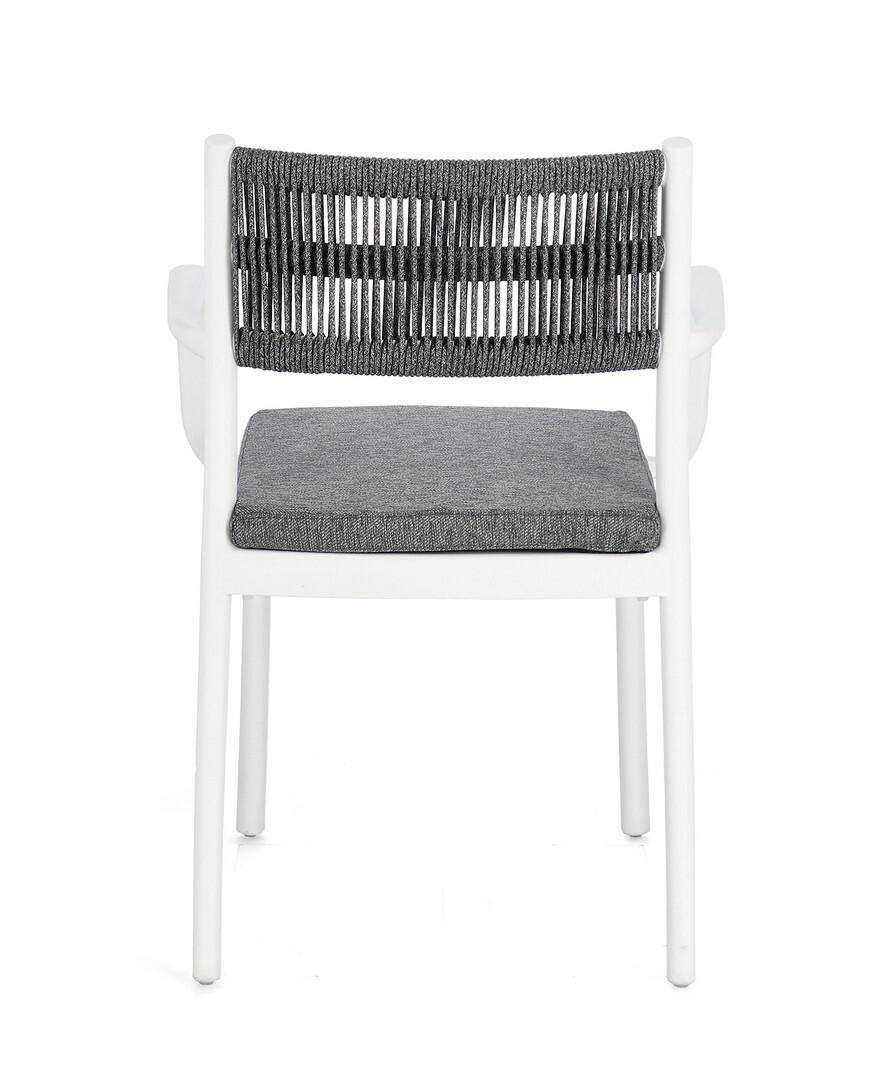 mutoni Armlehnstuhl Alvin weiss dunkelgrün