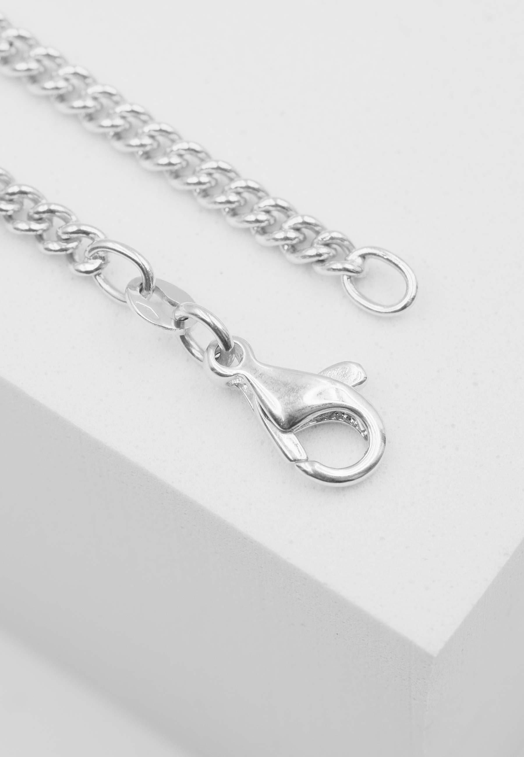 MUAU Schmuck Collier Panzer Weissgold 750, 2.7mm, 42cm