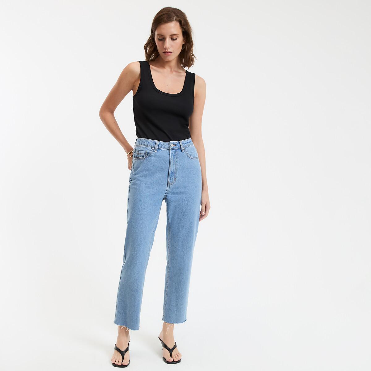 La Redoute Collections Gerade High Waist 7/8 Länge Jeans