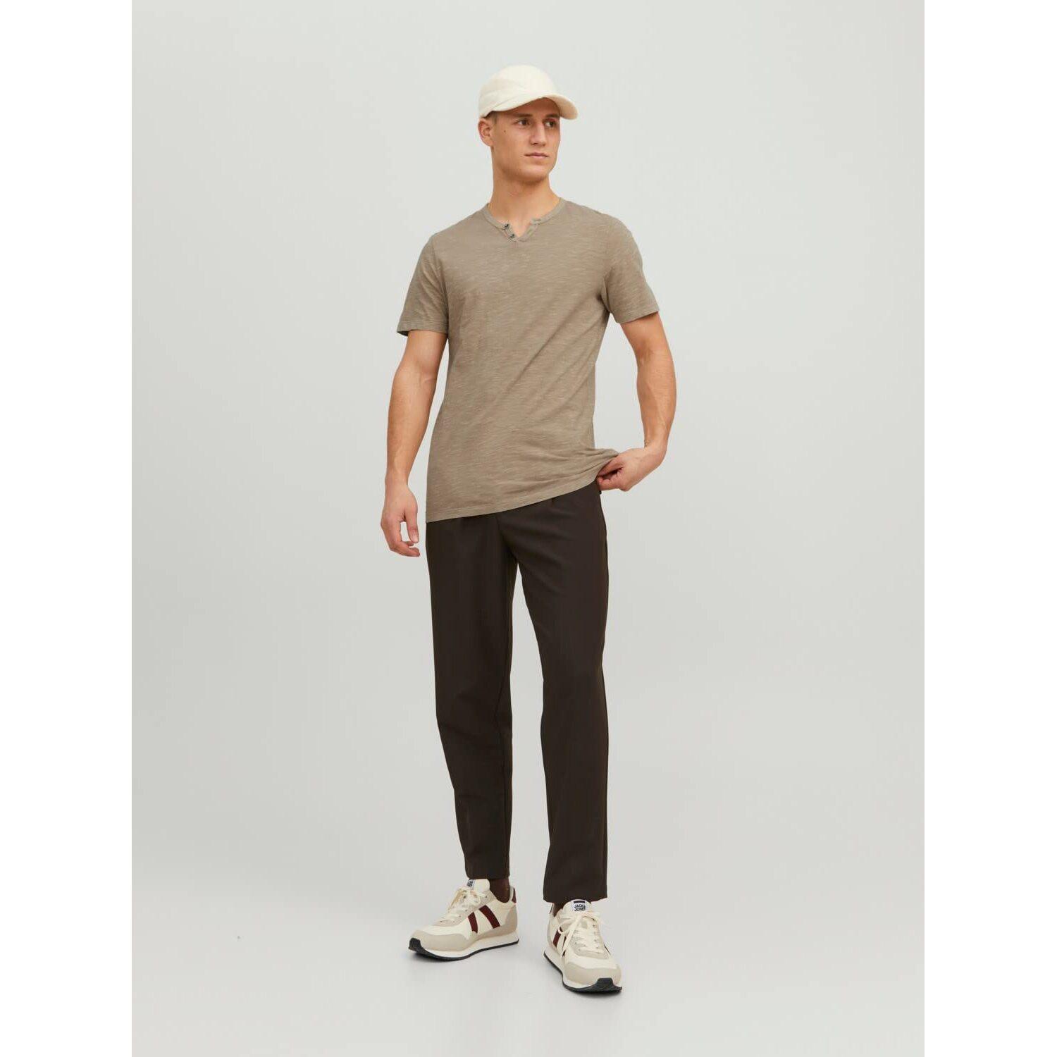 JACK & JONES T-Shirt Slim Fit mit geschlitztem Kragen