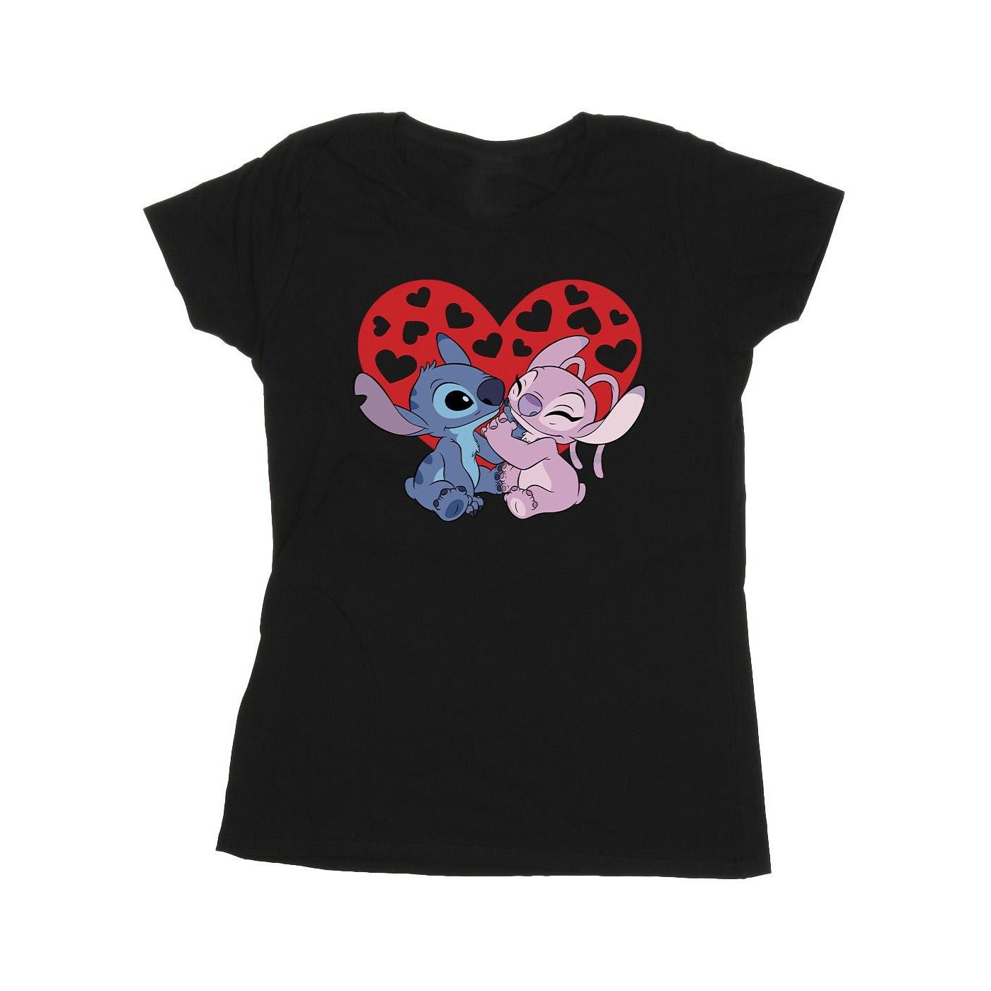 Disney Stitch und Angel Herz T-Shirt