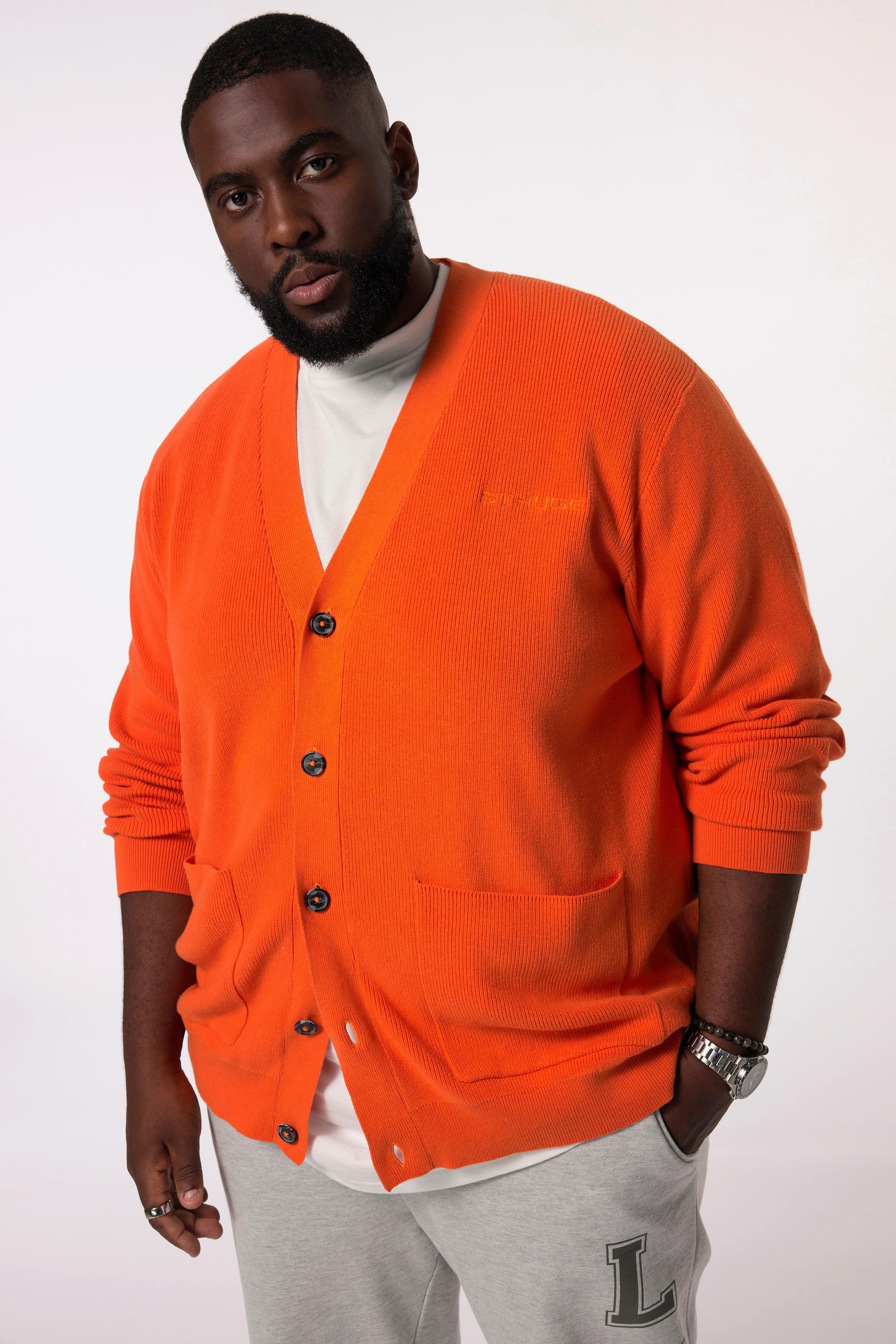 Sthuge Strickjacke, V-Ausschnitt