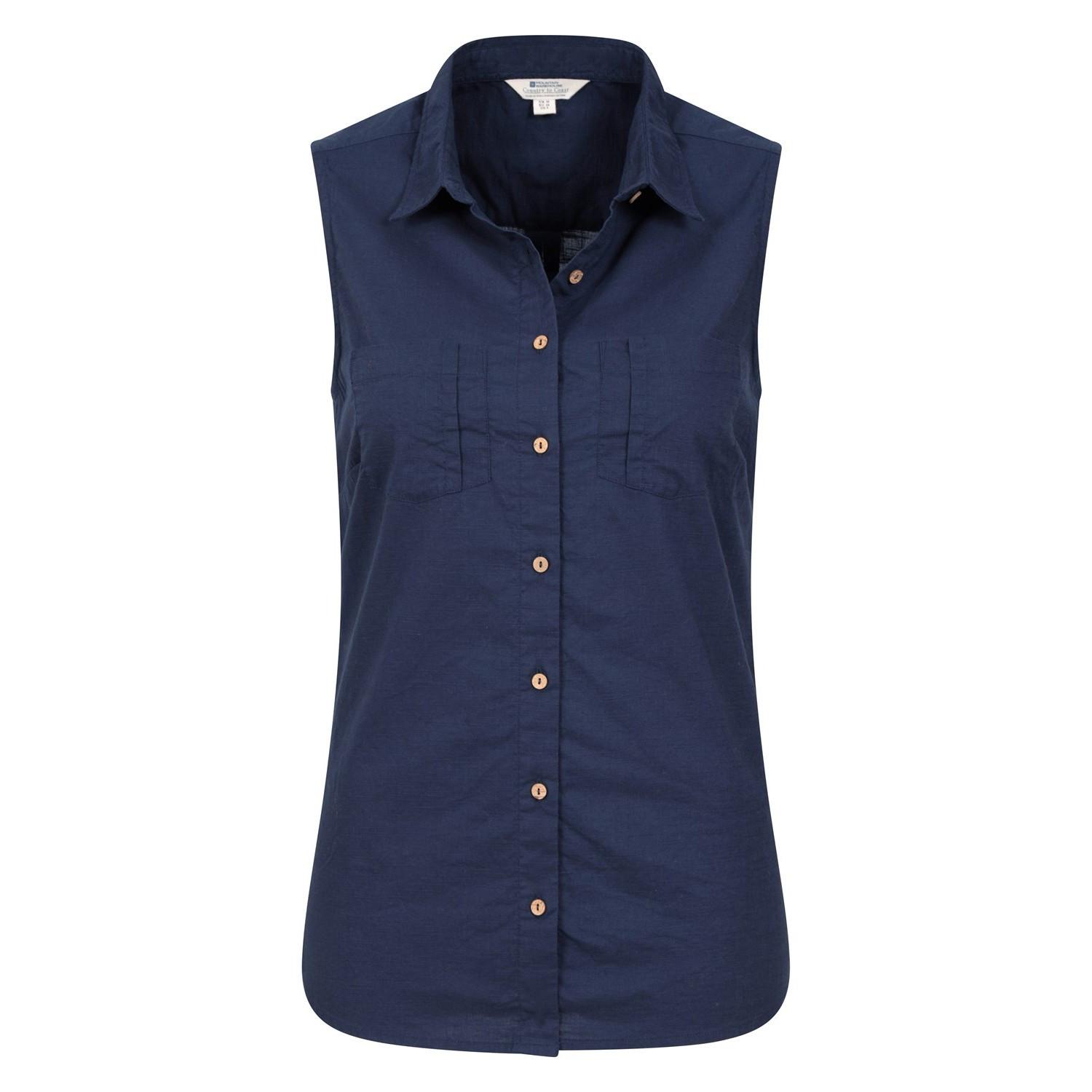 Mountain Warehouse Ärmelloses Hemd mit Button-Down-Kragen