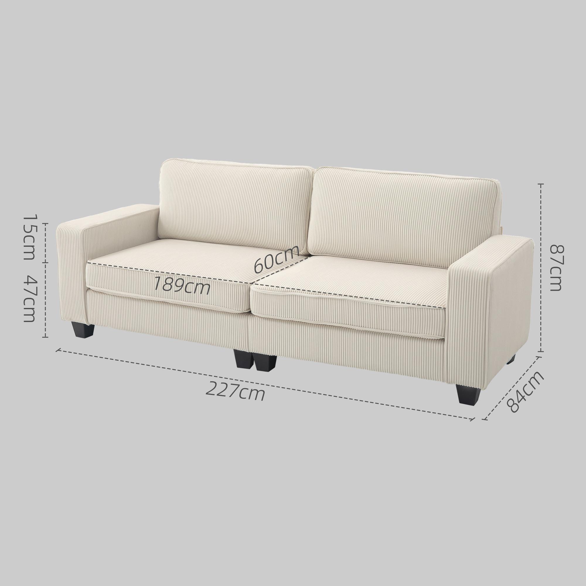 HOMCOM 3 Sitzer Sofa