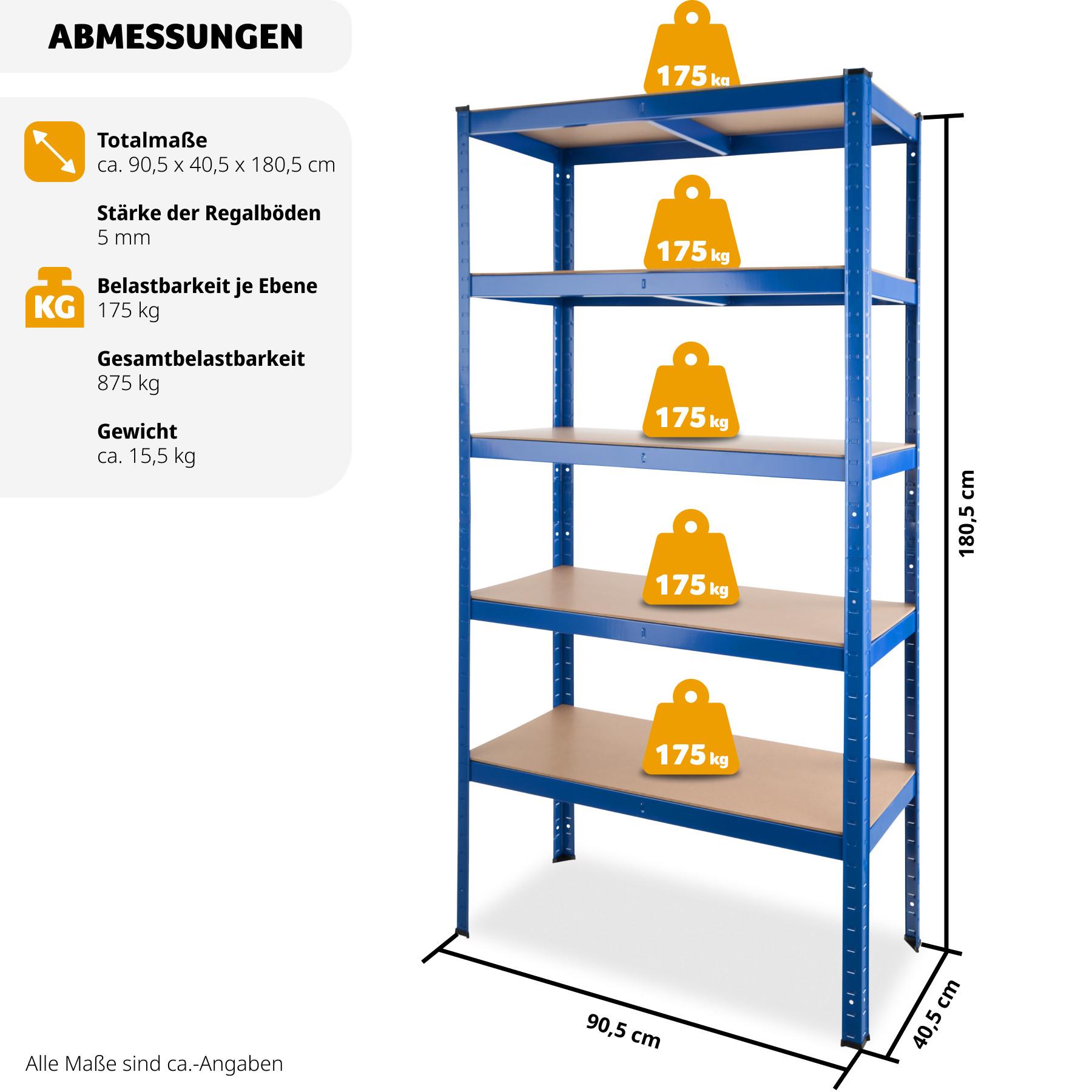 Tectake Lagerregal 5 Ebenen