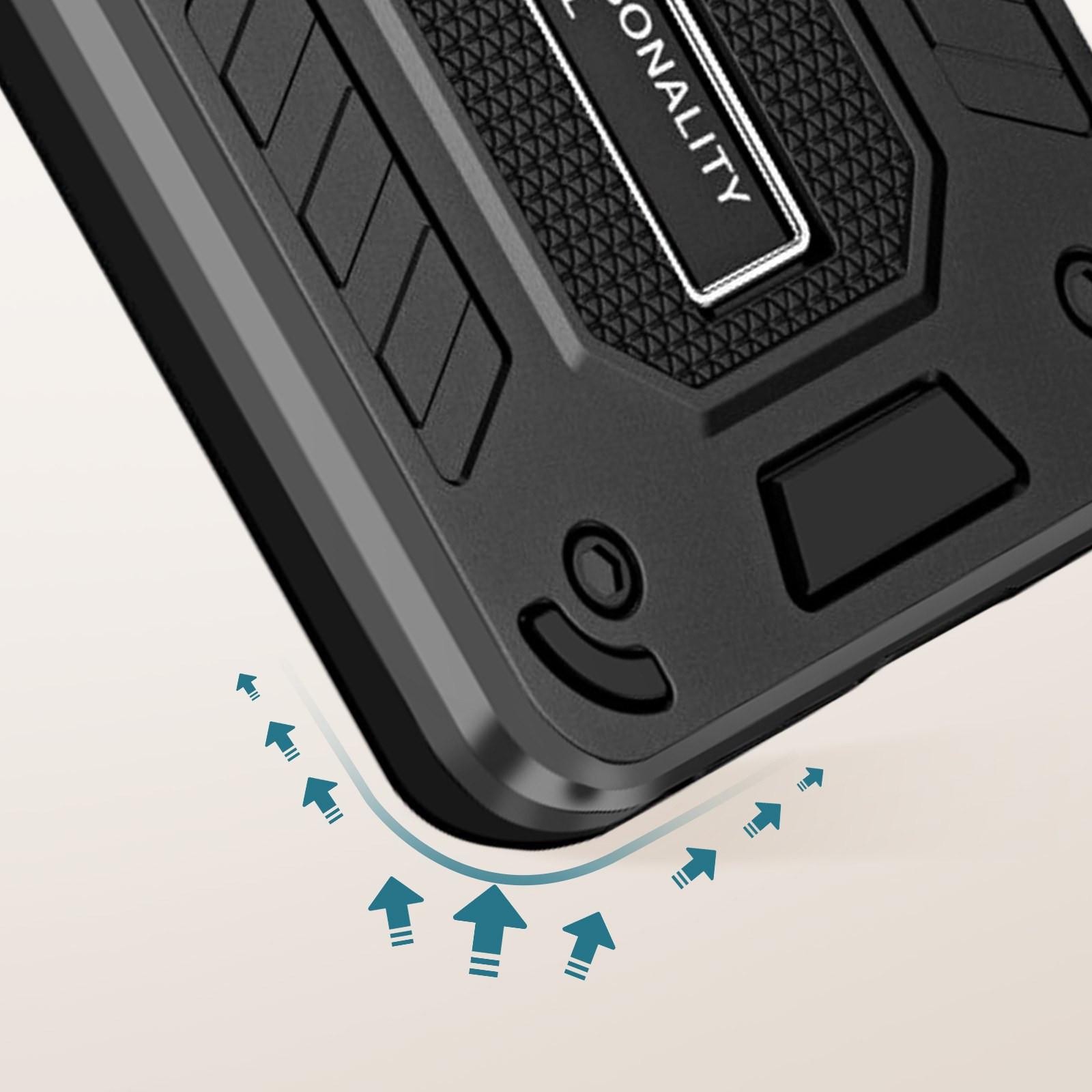 Avizar Stoßfeste Schutzhülle Honor X7a Schwarz