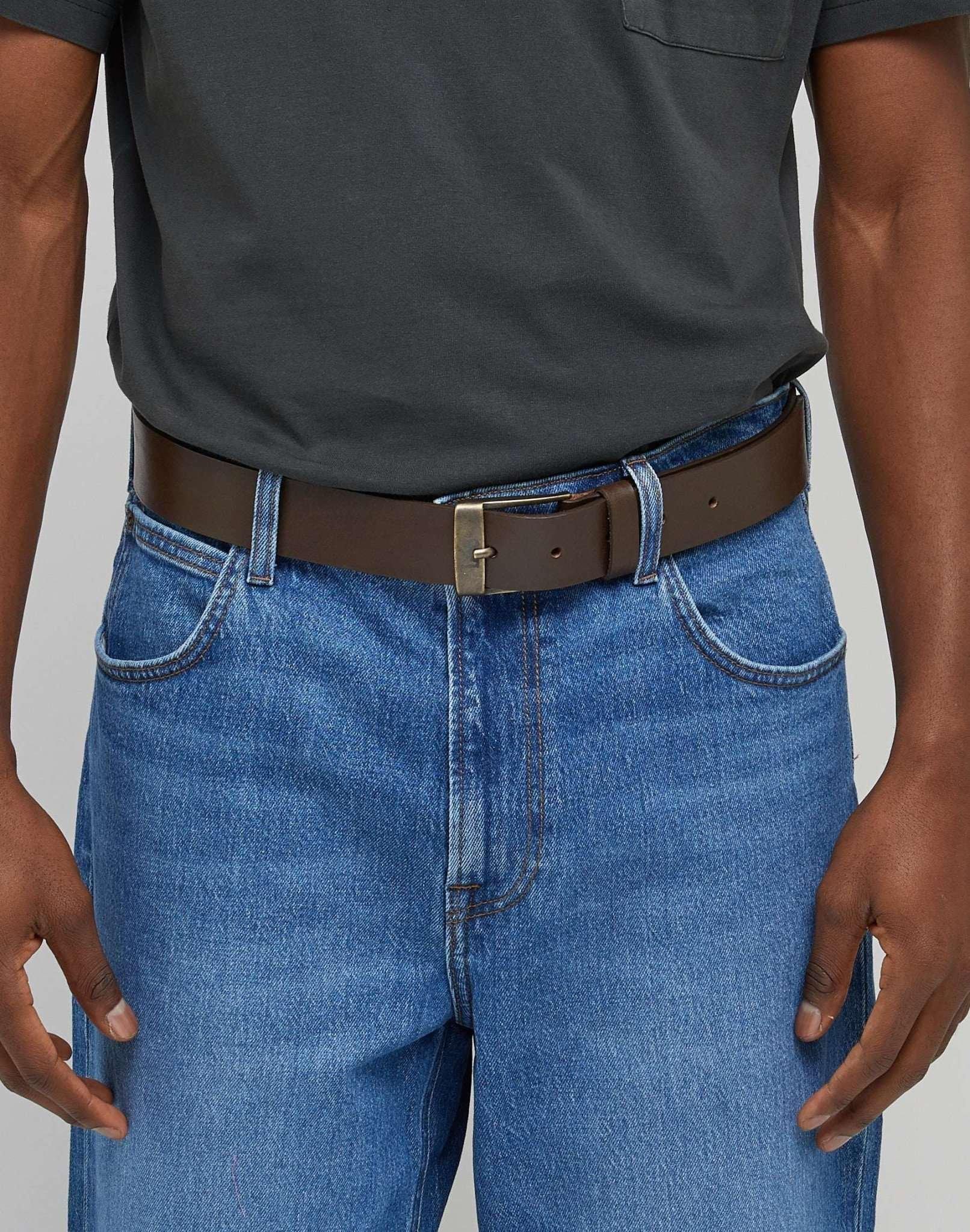 Lee Gürtel Leather Belt Logo Buckle