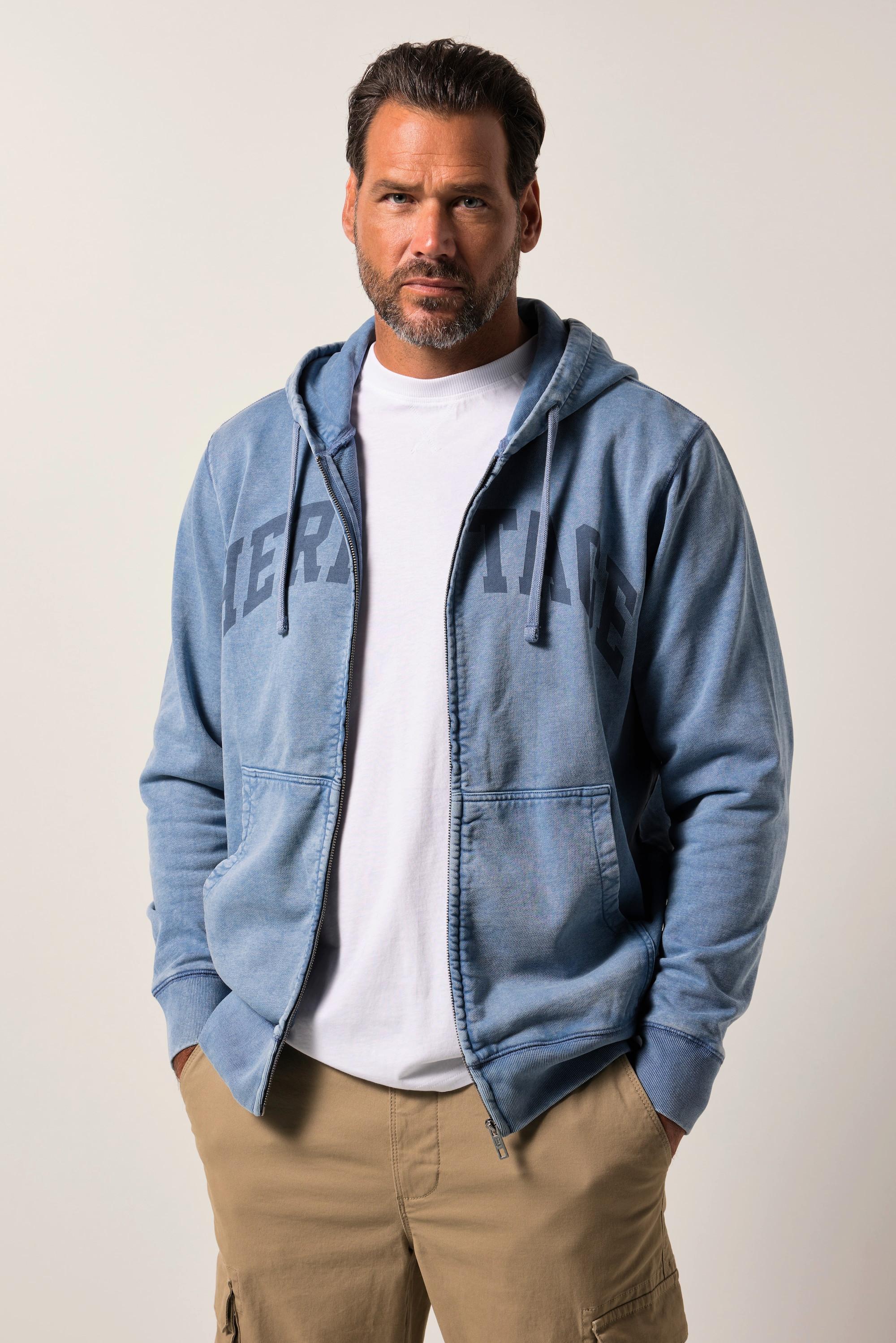 JP1880 Sweatjacke, Kängurutasche, Vintage Look