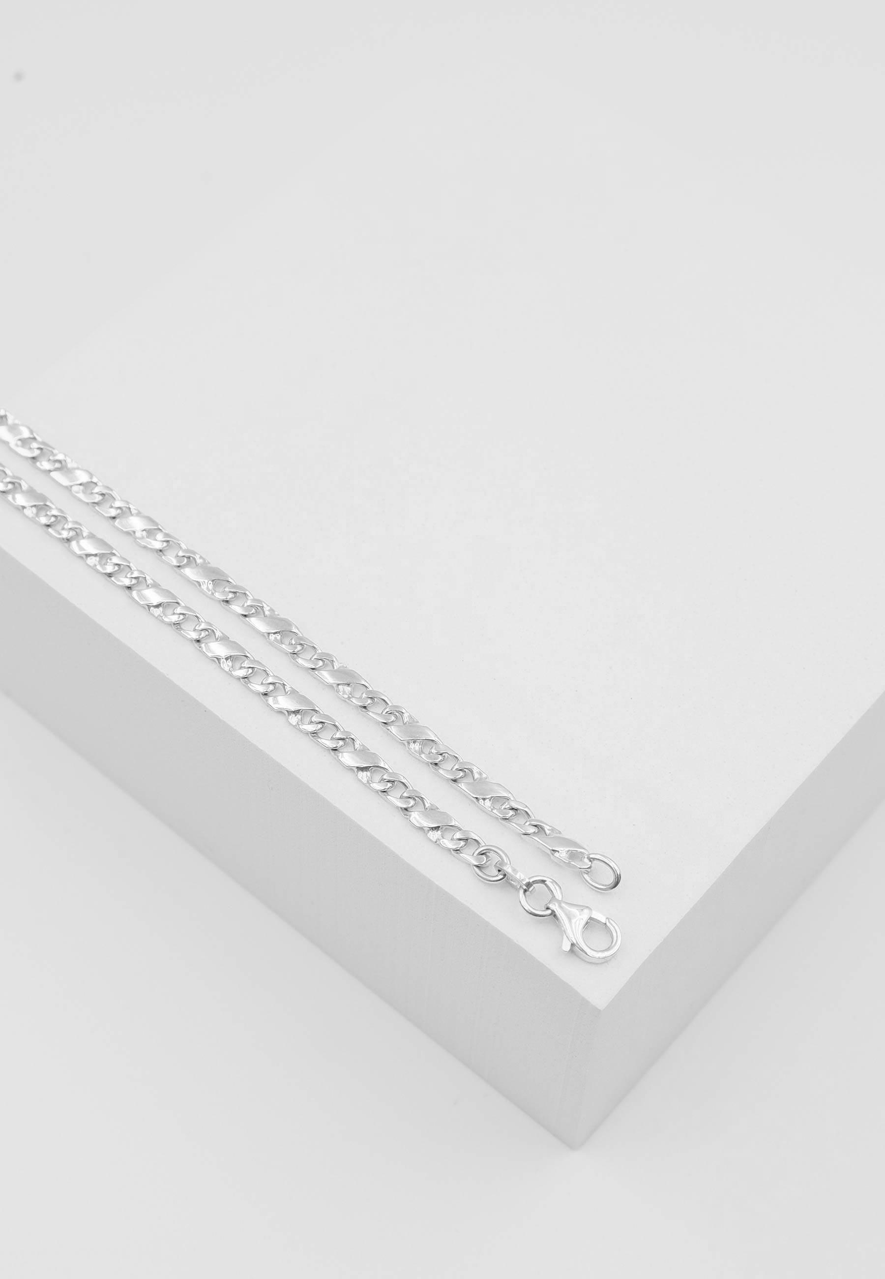 MUAU Schmuck Armband Carrera Weissgold 750, 19cm, 4mm