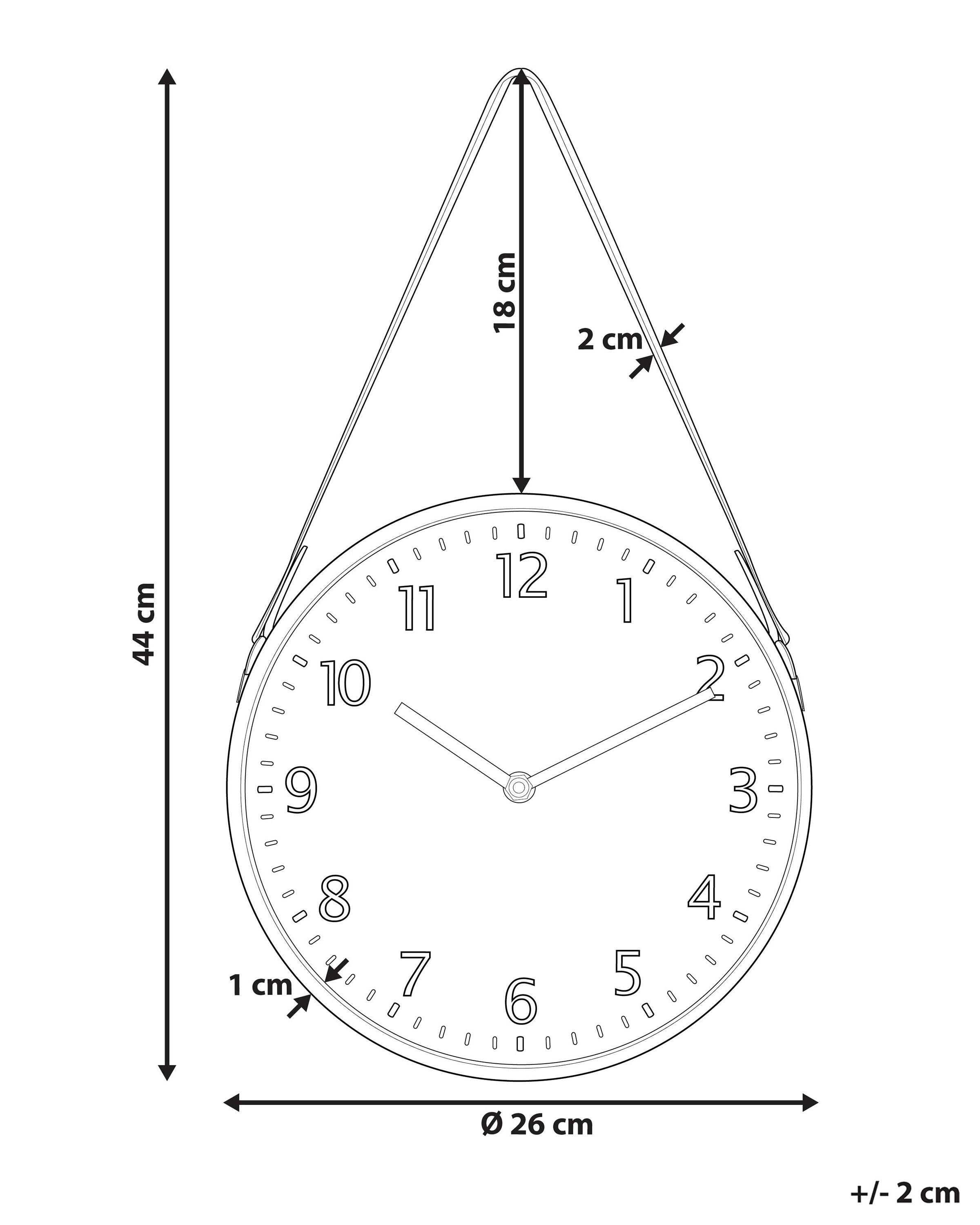 Beliani Wanduhr aus MDF-Platte Retro RENENS