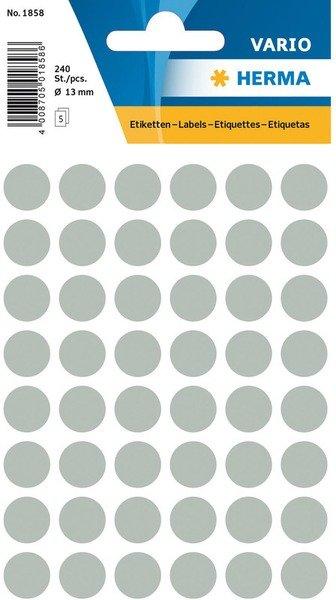 HERMA HERMA Etiketten rund 13mm 1858 grau 240 Stück