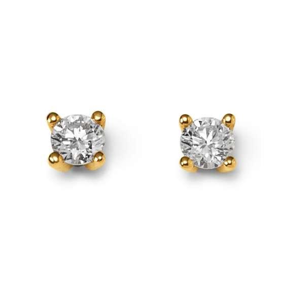 MUAU Schmuck Ohrstecker Diamant 0.25ct. Gelbgold 750