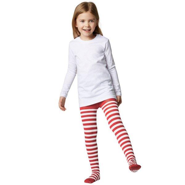 Tectake Gestreifte Strumpfhose für Kinder-weiss