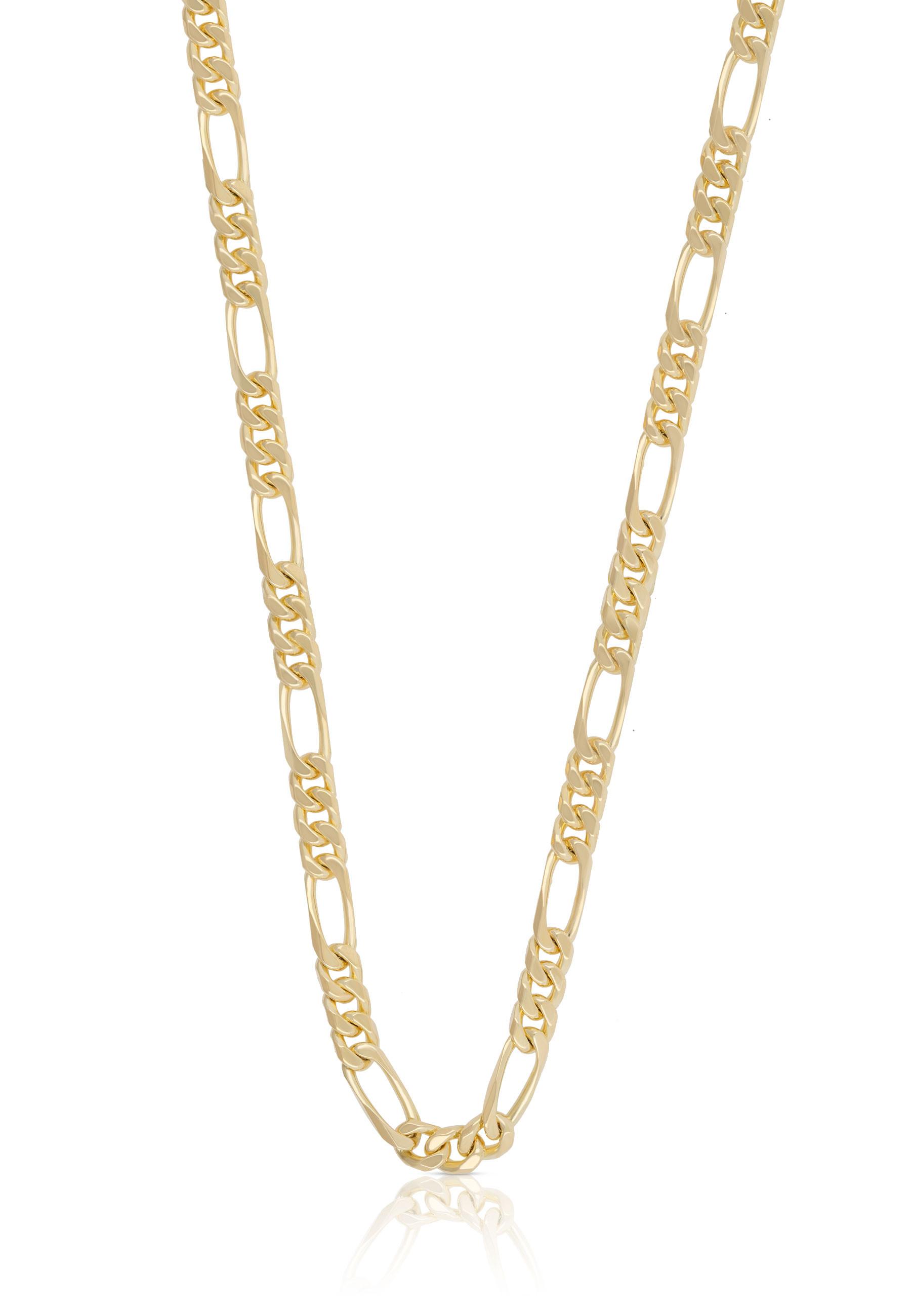 MUAU Schmuck Collier Figaro Gelbgold 750, 4mm, 45cm