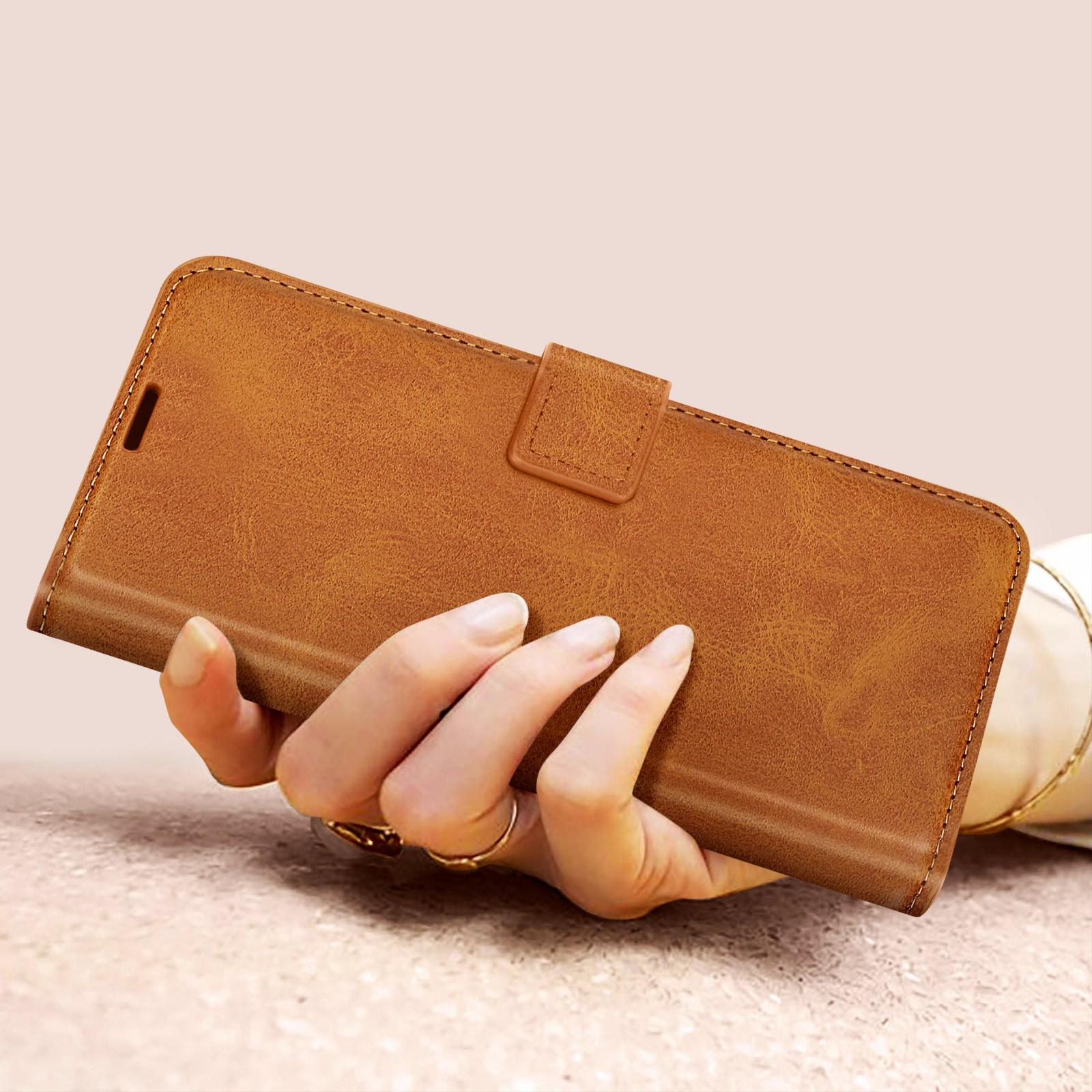 Avizar Prestifold Hülle Samsung A25 5G Braun