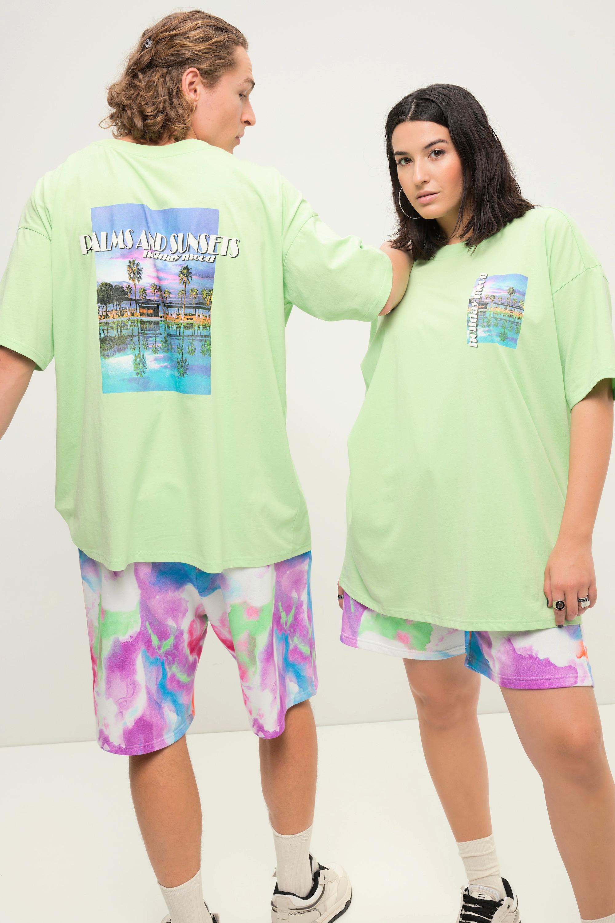 Studio Untold Oversize Palmenprints Rundhals Halbarm Unisex T-Shirt