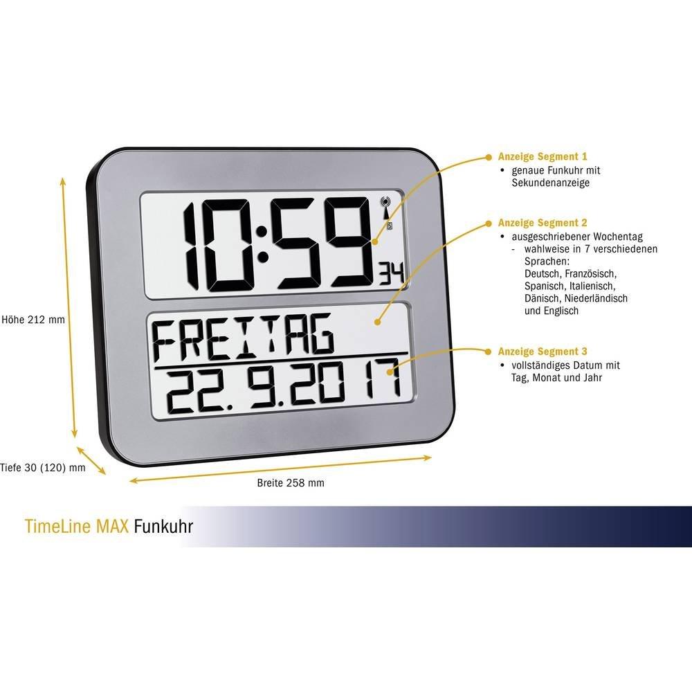 TFA Dostmann Funk-Uhr TimeLine MAX