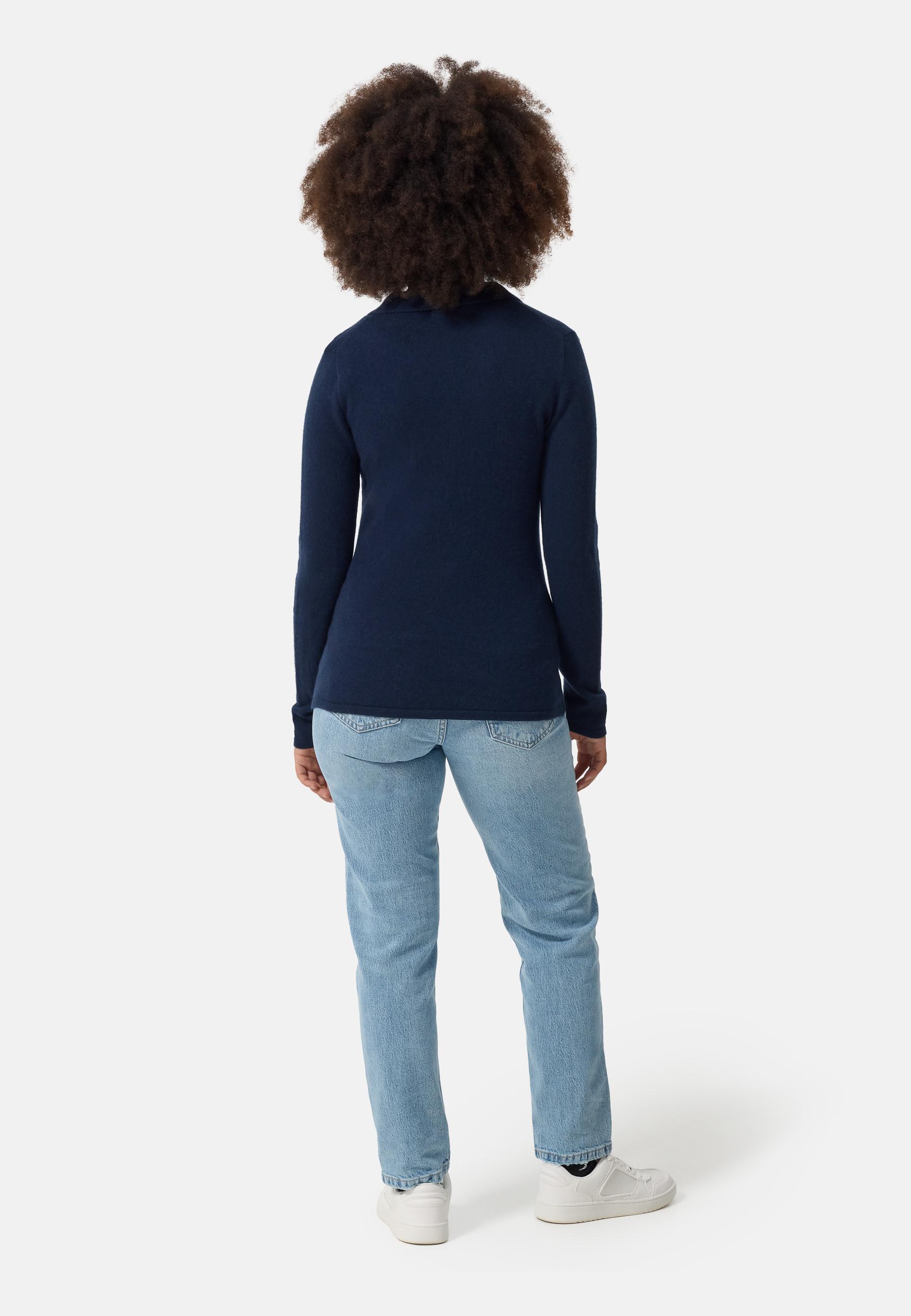 CASH-MERE.CH Kaschmir Poloshirt Langarm