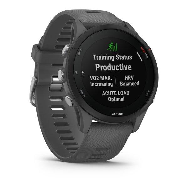 GARMIN Forerunner 255, Schiefergrau/schwarz Smartwatch Display