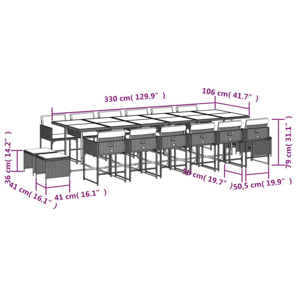 VidaXL Garten essgruppe poly-rattan