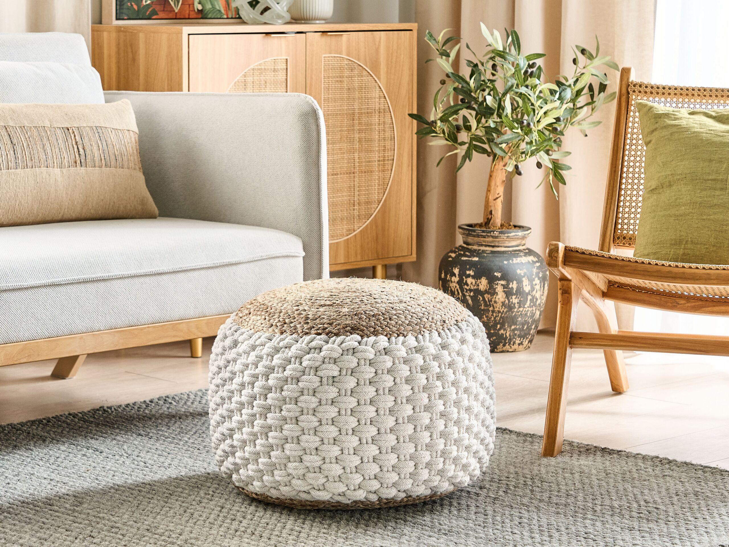 Beliani Pouf aus Baumwolle Boho AIZA
