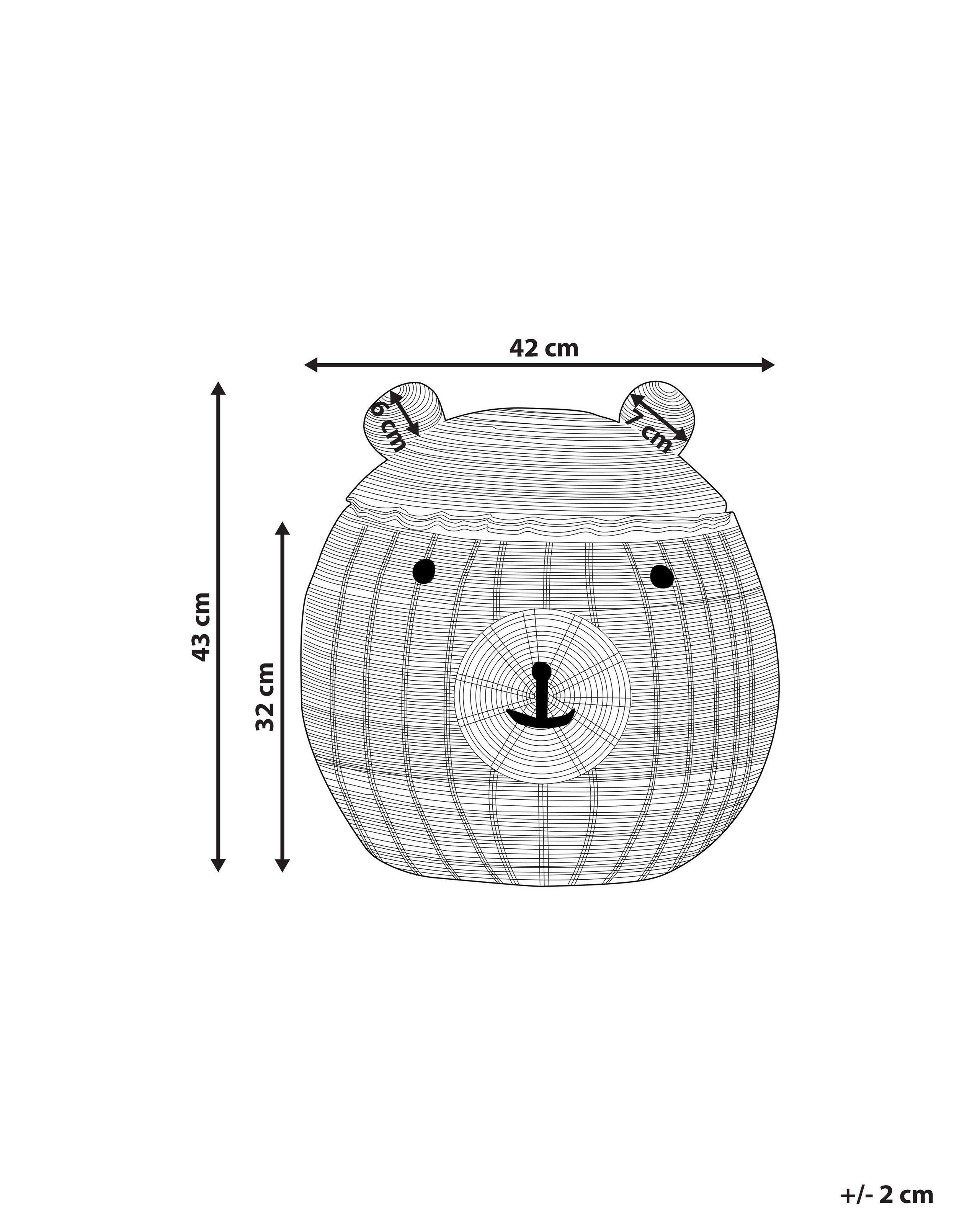 Beliani Korb aus Rattan Boho HIMBA