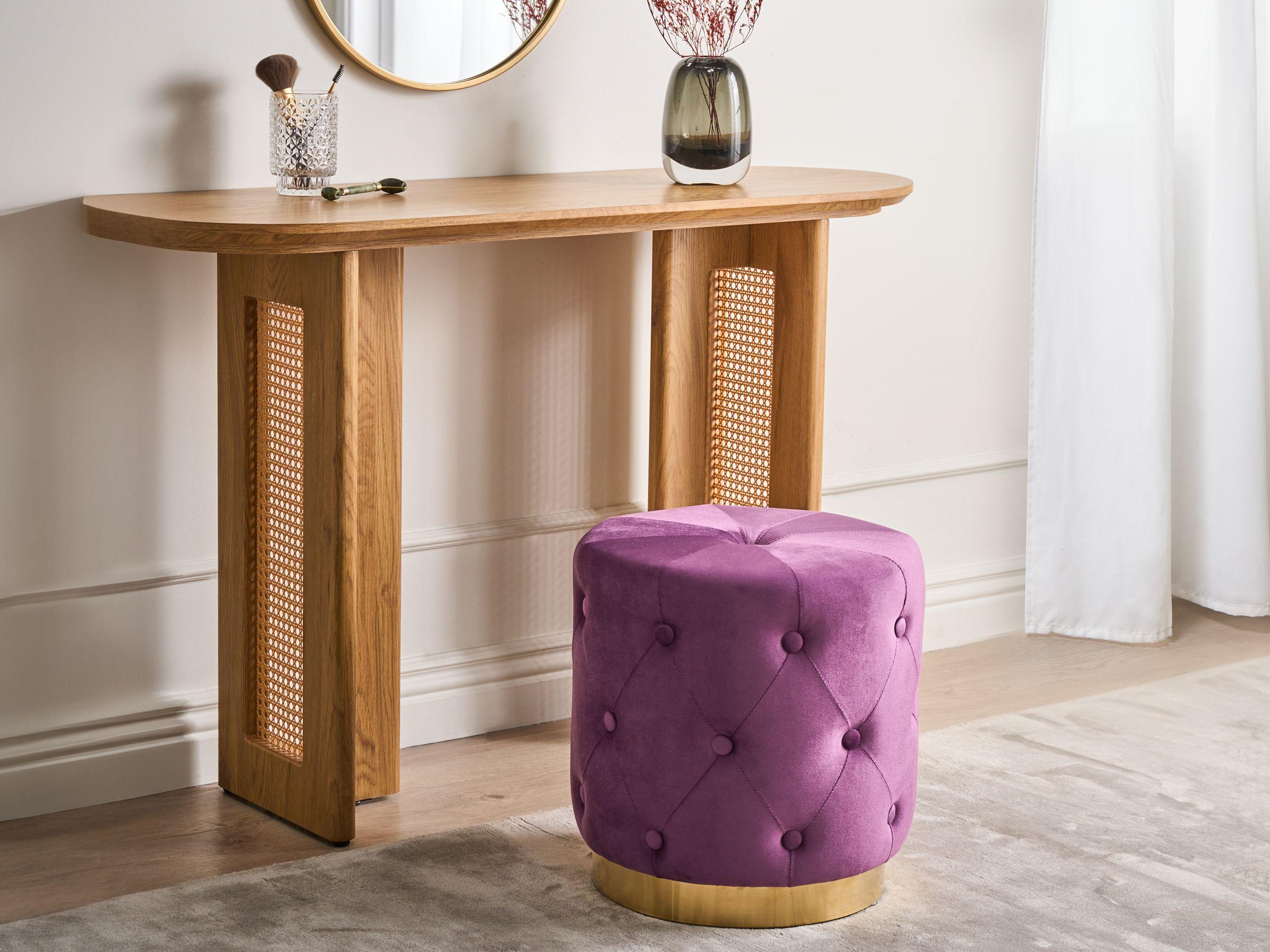 Beliani Pouf aus Samtstoff Retro CARROLLTON