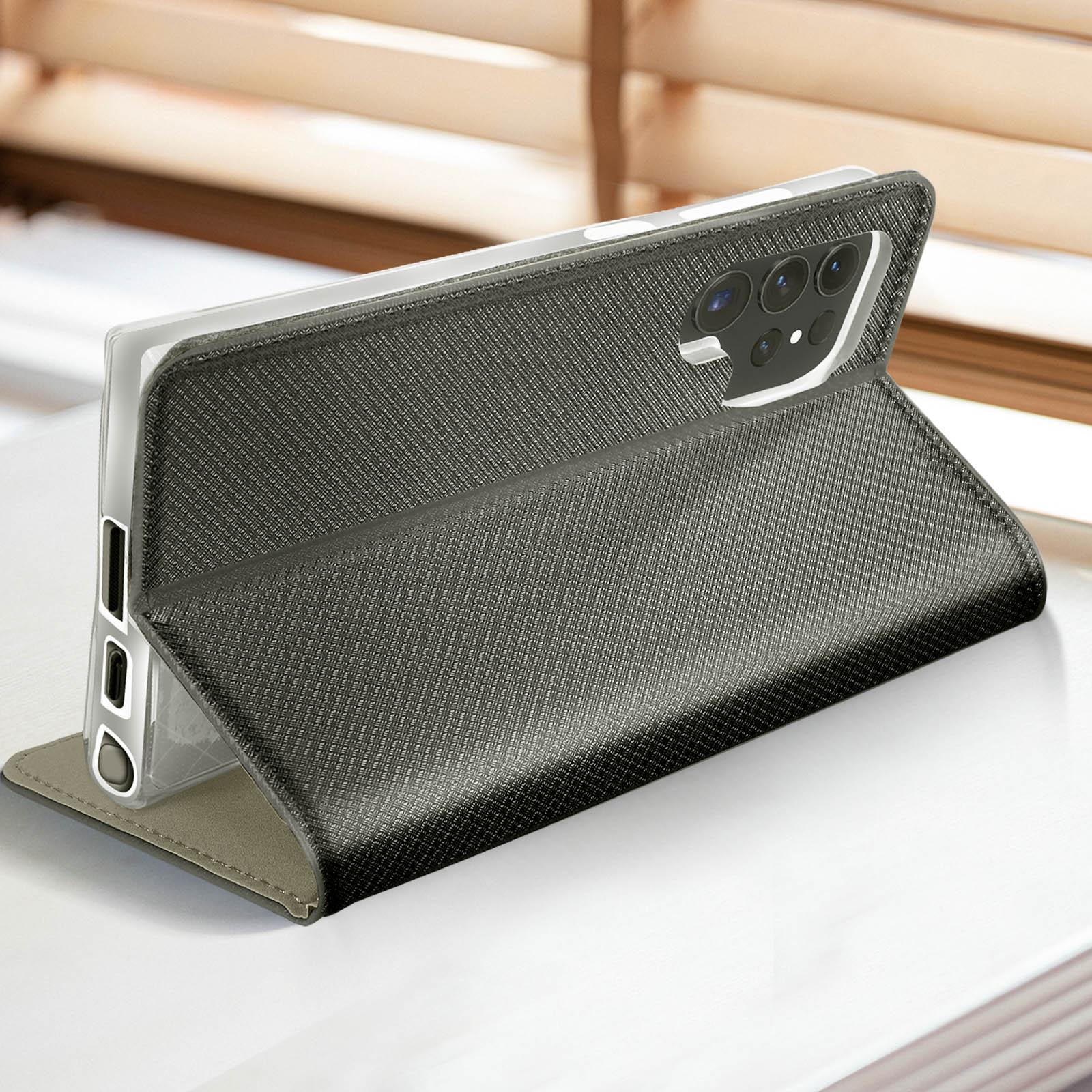 Avizar Samsung S24 Ultra Book Cover Schwarz