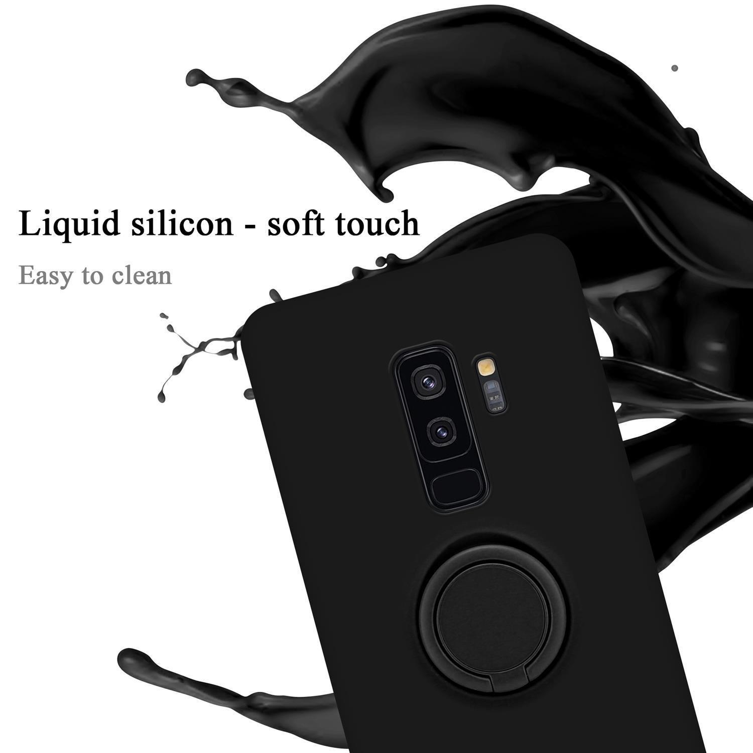 Cadorabo Hülle für Samsung Galaxy S9 PLUS TPU Silikon mit Ring Liquid