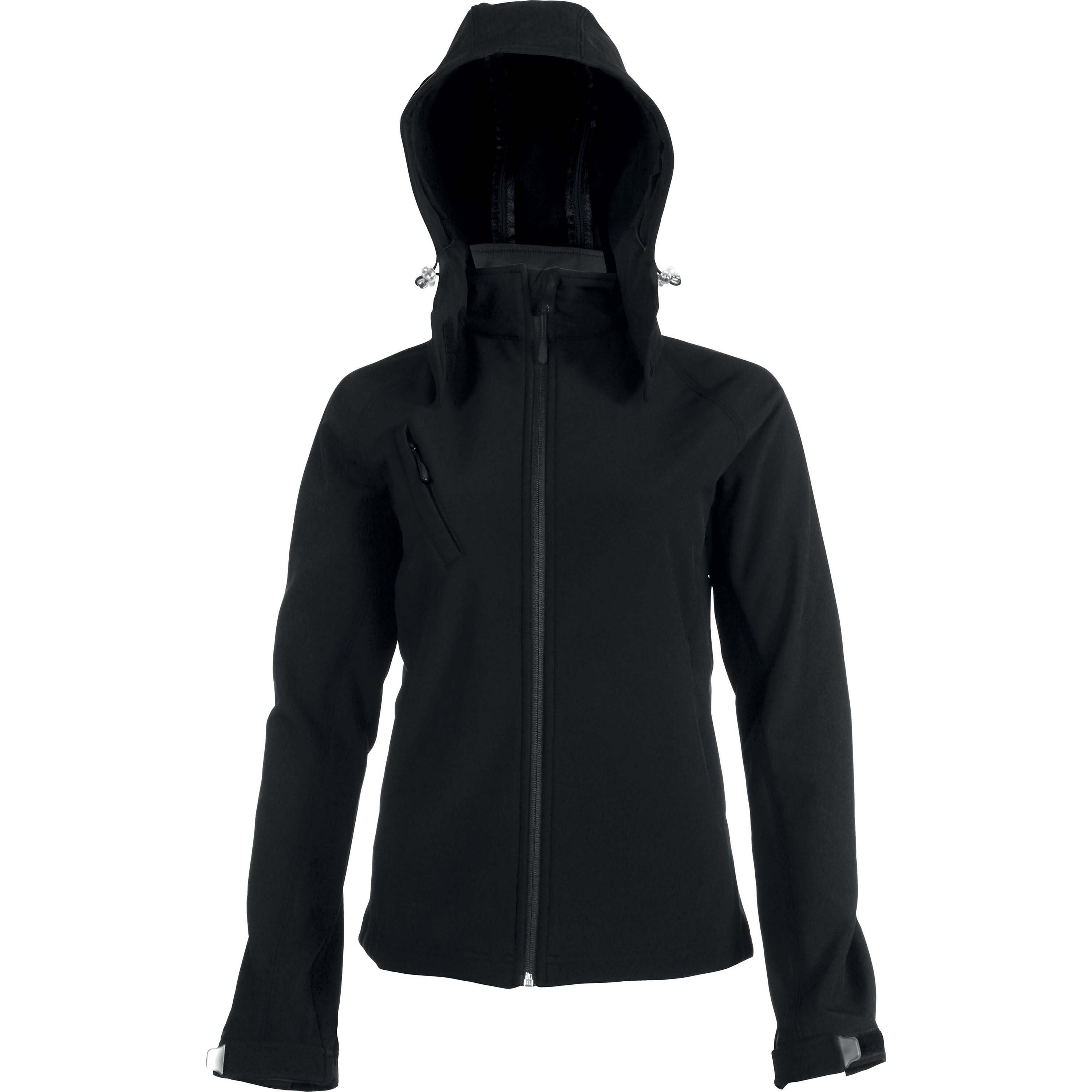 Kariban damenjacke softshell à capuche amovible