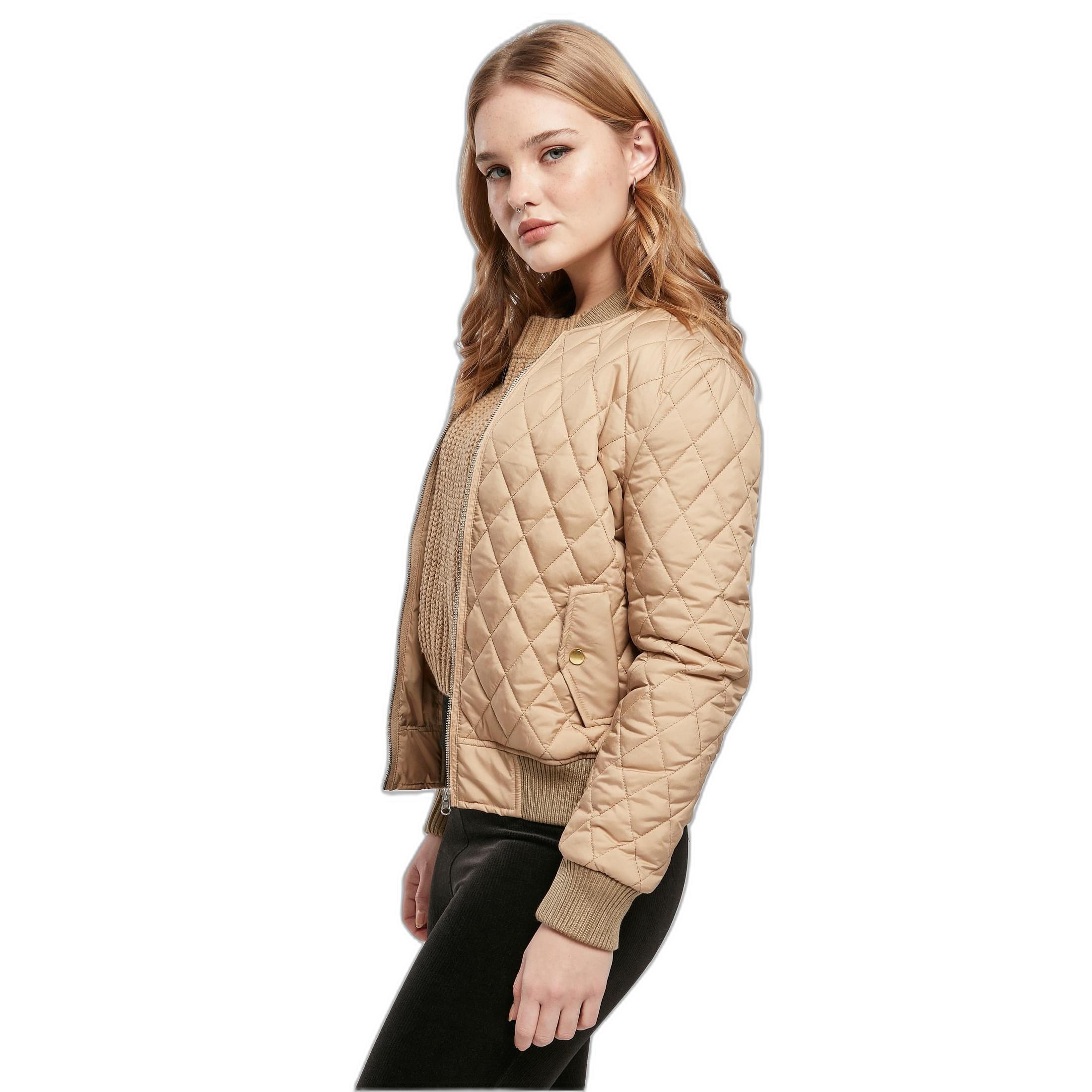 URBAN CLASSICS Nylon-Daunenjacke mit Rautenmuster,