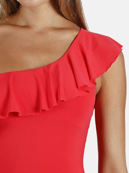 Admas 1-teiliger Badeanzug mit seitlichen Rüschen