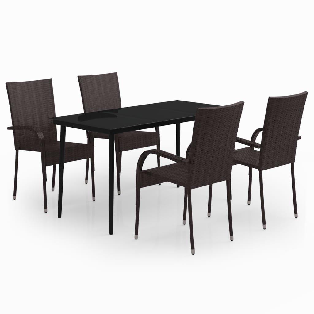 VidaXL Garten essgruppe poly-rattan