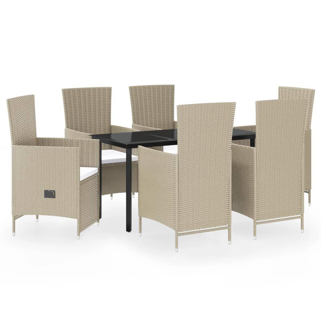 VidaXL Garten essgruppe poly-rattan