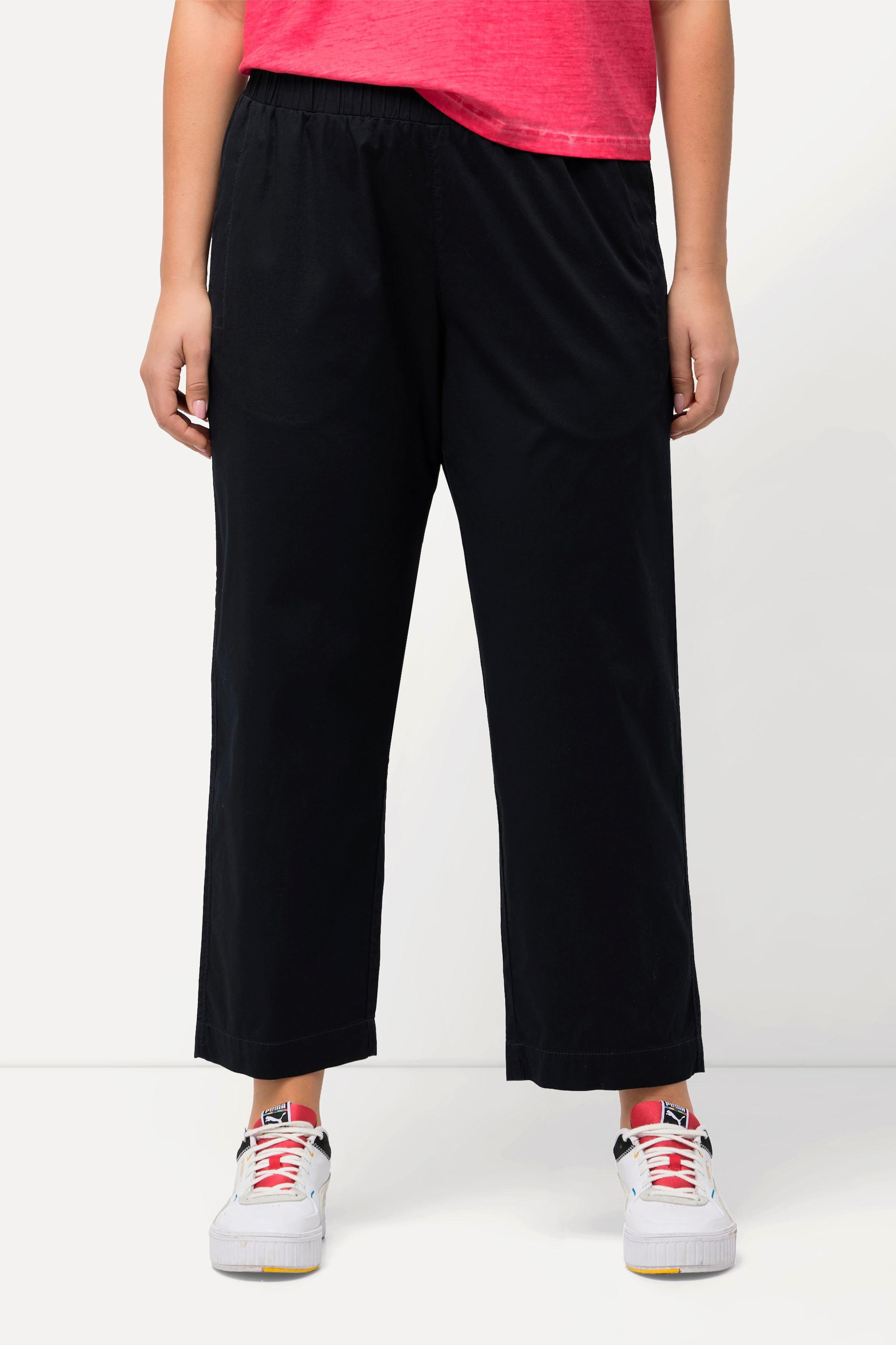 Ulla Popken Ruby 7/8 Chinohose Elastikbund Weites Gerades Bein